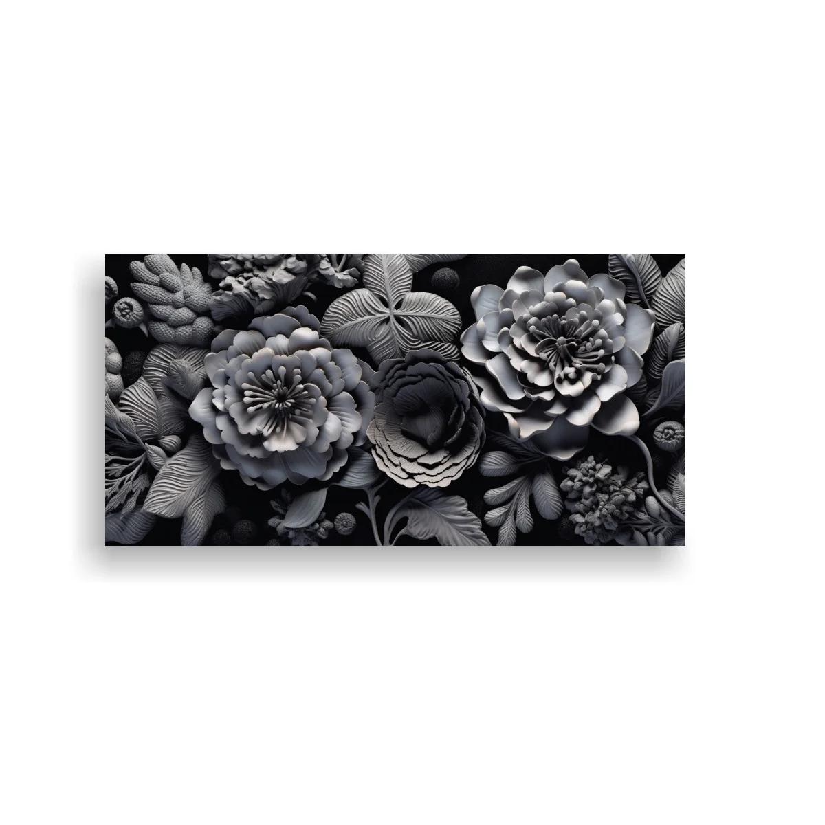 Cuadro flores grandes en relieve