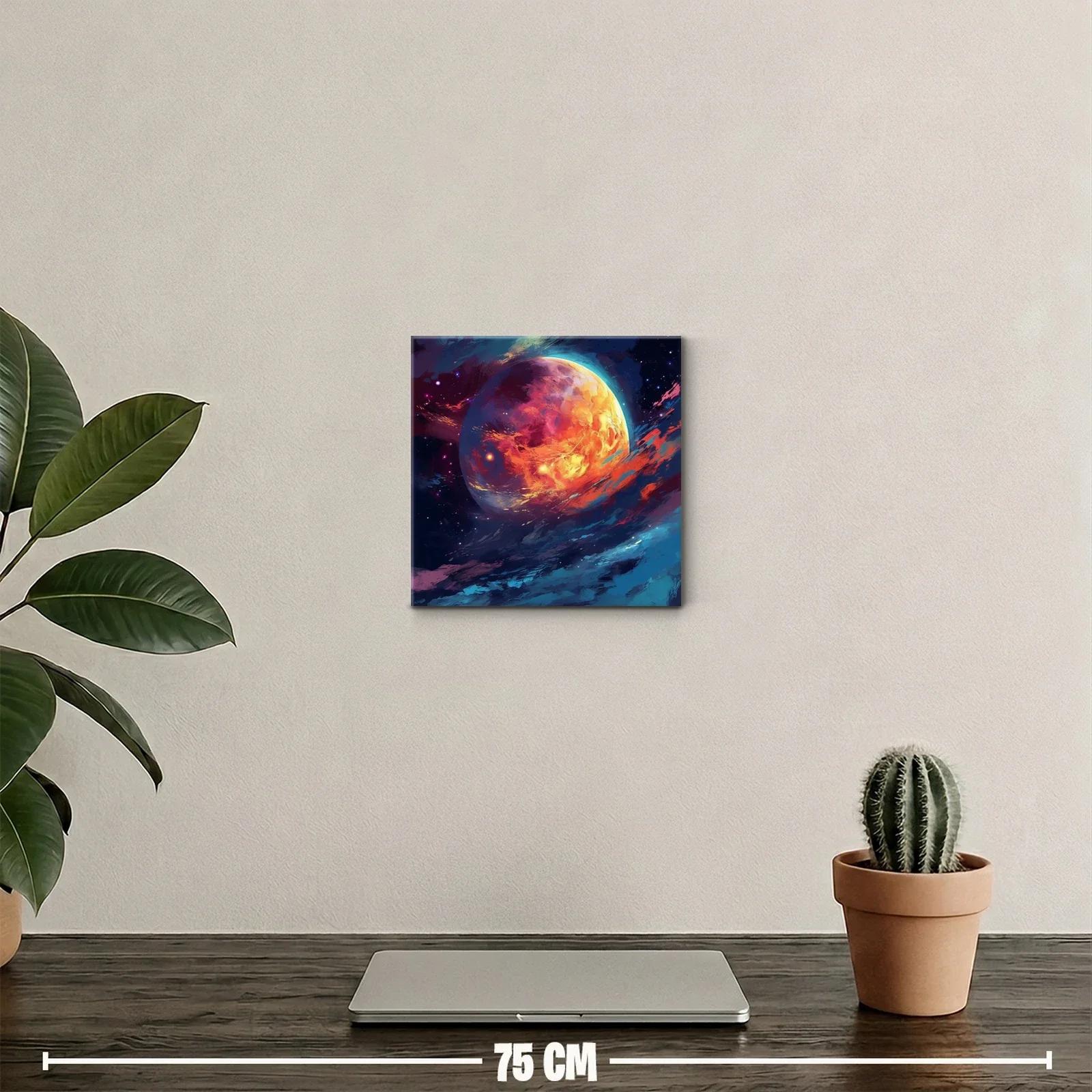 Inspirador planeta en vibrantes tonos cálidos y fríos — miniatura 2