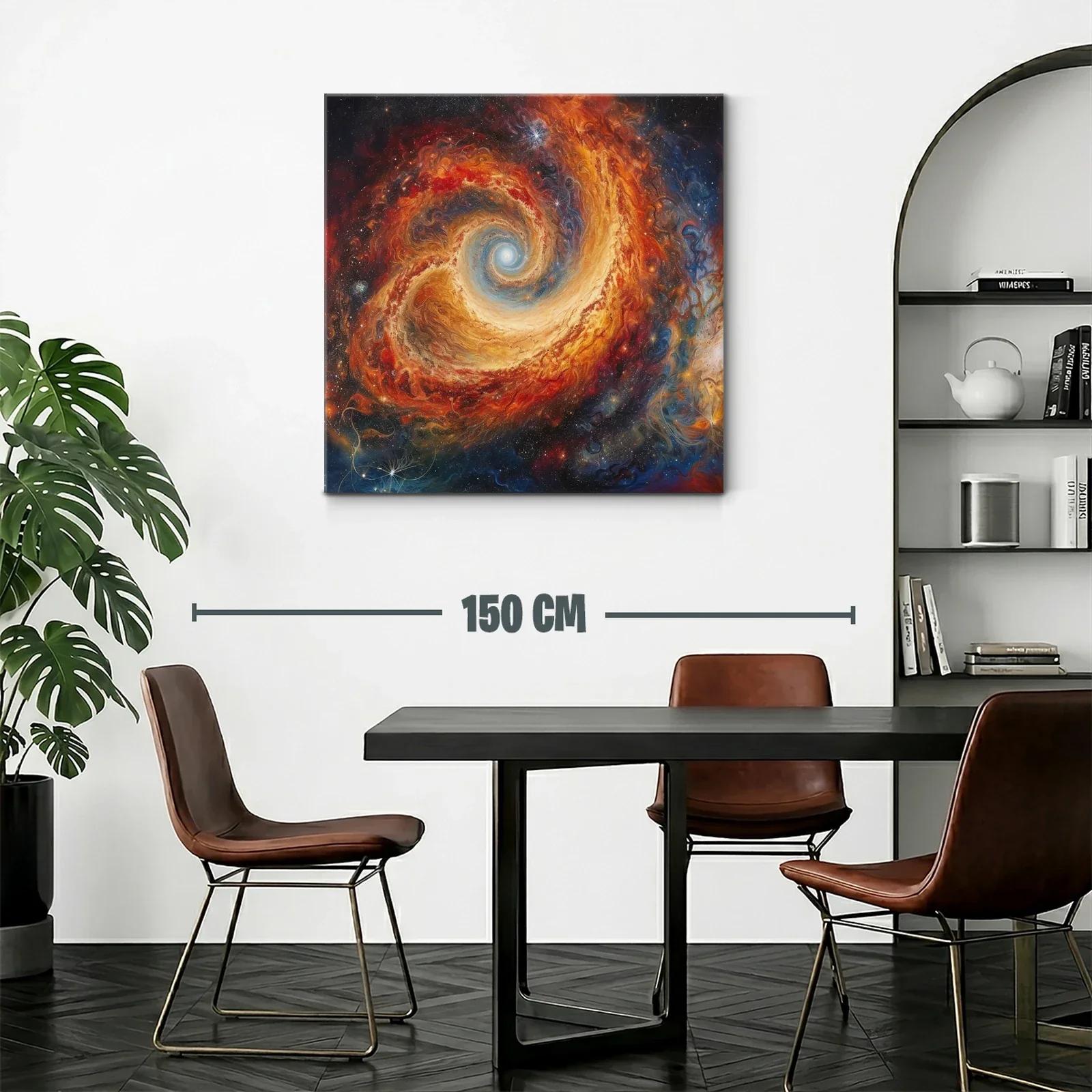 Cuadro espiral cósmica en tonos cálidos y vibrantes — miniatura 2
