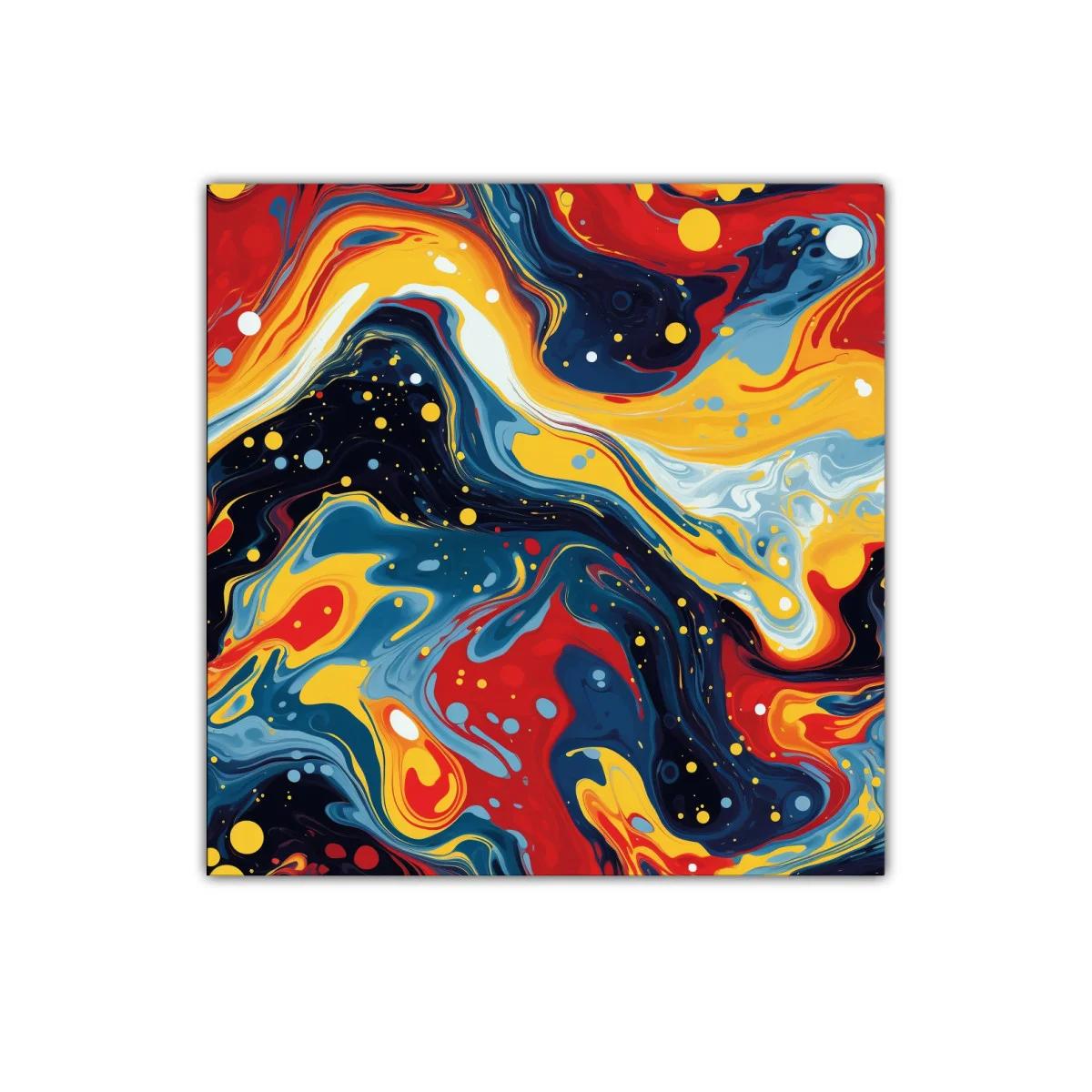 Cuadro moderno con diseño abstracto en colores intensos
