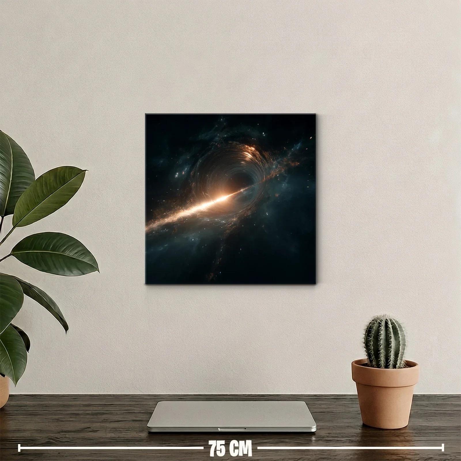 Cuadro Espacial con Agujero Negro y Luz Radiante — miniatura 2
