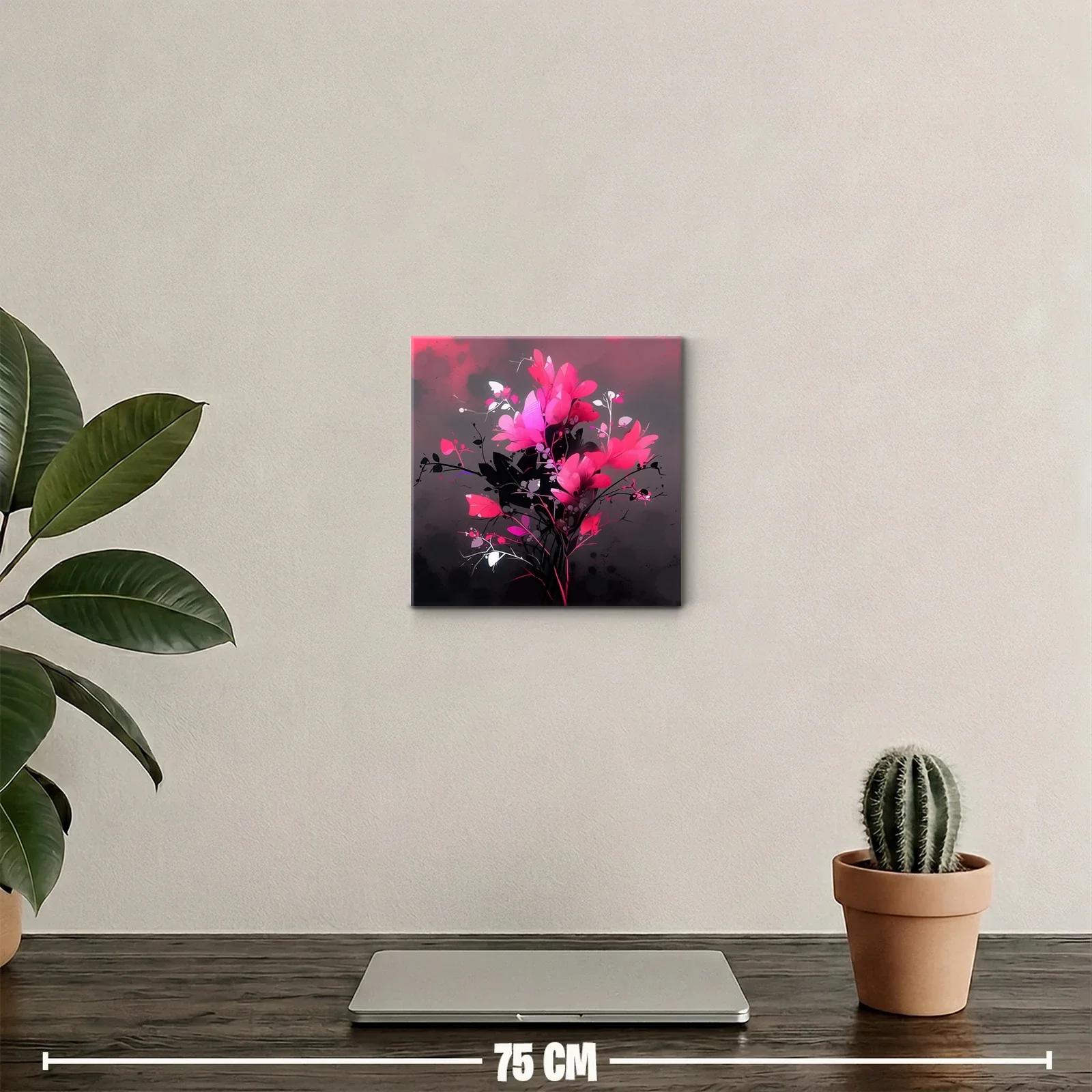 Ramo de flores vibrantes en tonos fucsia y negro — miniatura 2