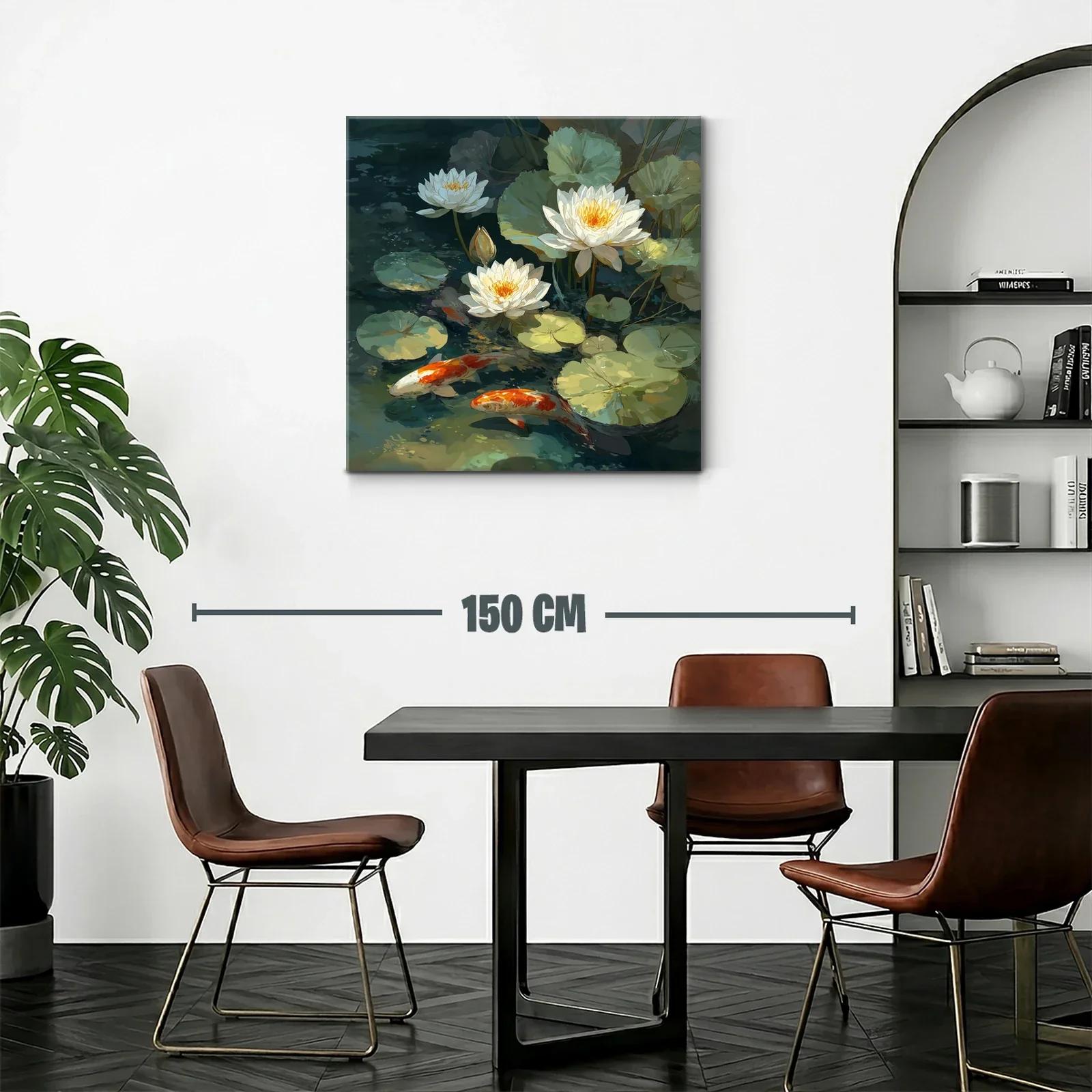 Serenidad de Nenúfares y Peces Koi en Agua Tranquila — miniatura 2