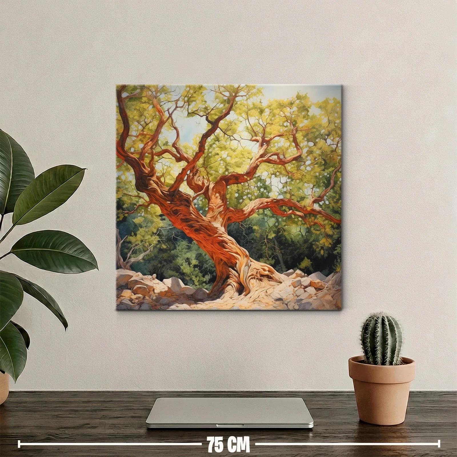 Majestuoso árbol con tronco retorcido y follaje luminoso — miniatura 2