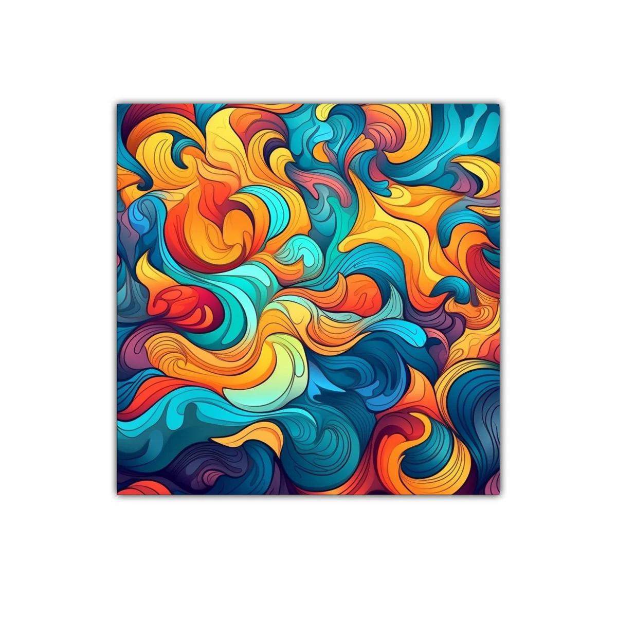 Cuadro decorativo con diseño abstracto y colores vibrantes