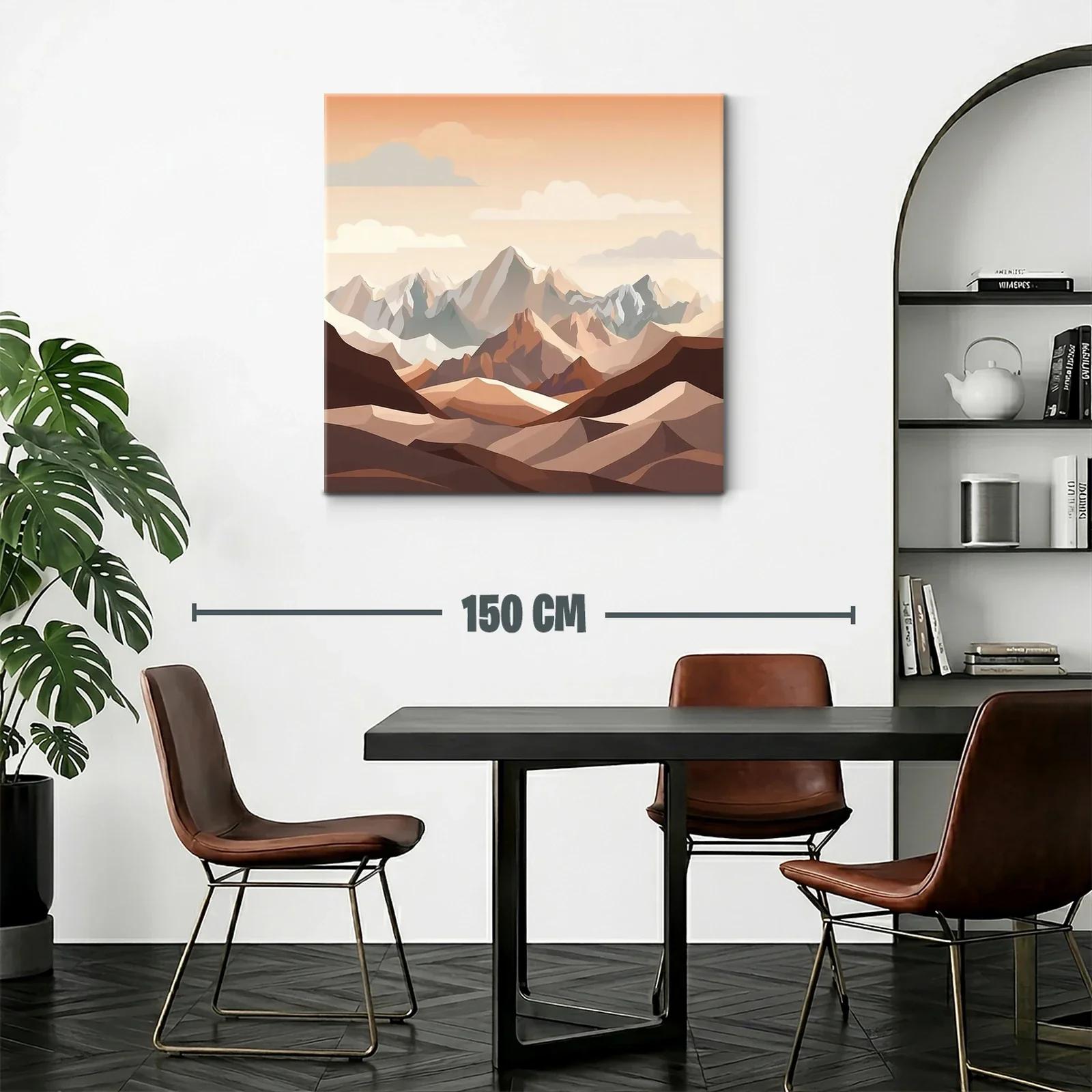 Paisaje montañoso en tonos cálidos y neutros — miniatura 2