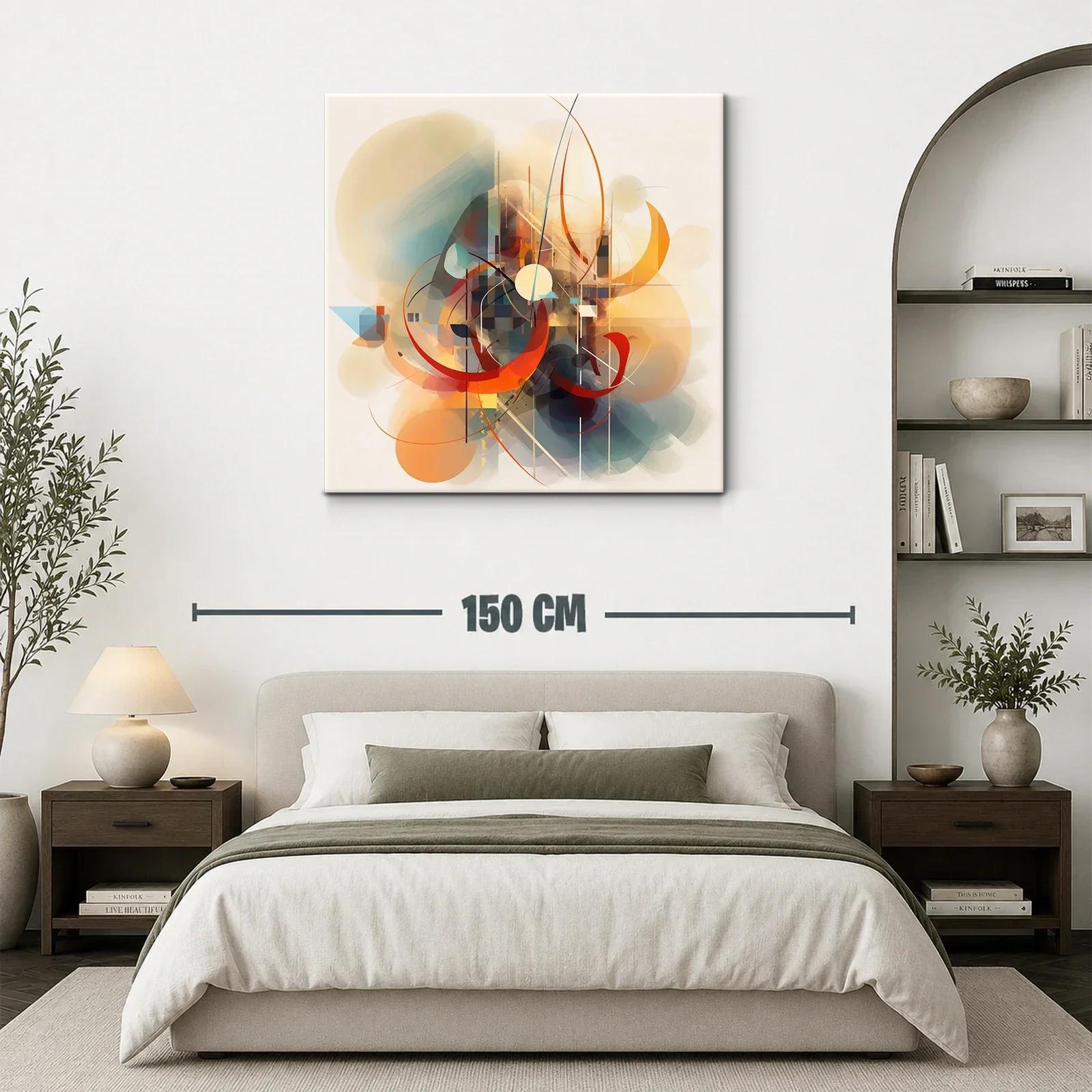 Composición abstracta con tonos cálidos y formas dinámicas — miniatura 3