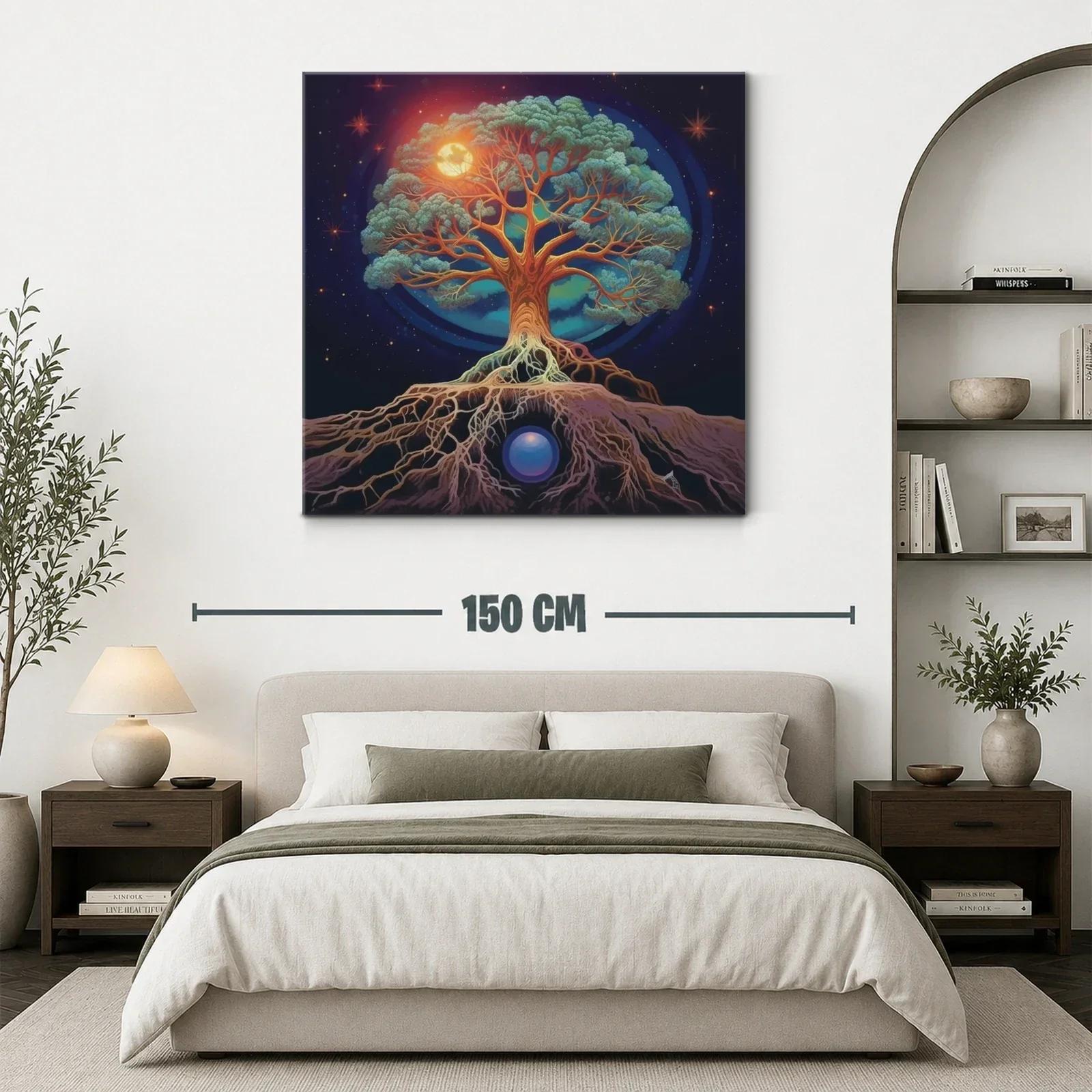 Árbol de la vida cósmico con raíces y energía lunar — miniatura 3