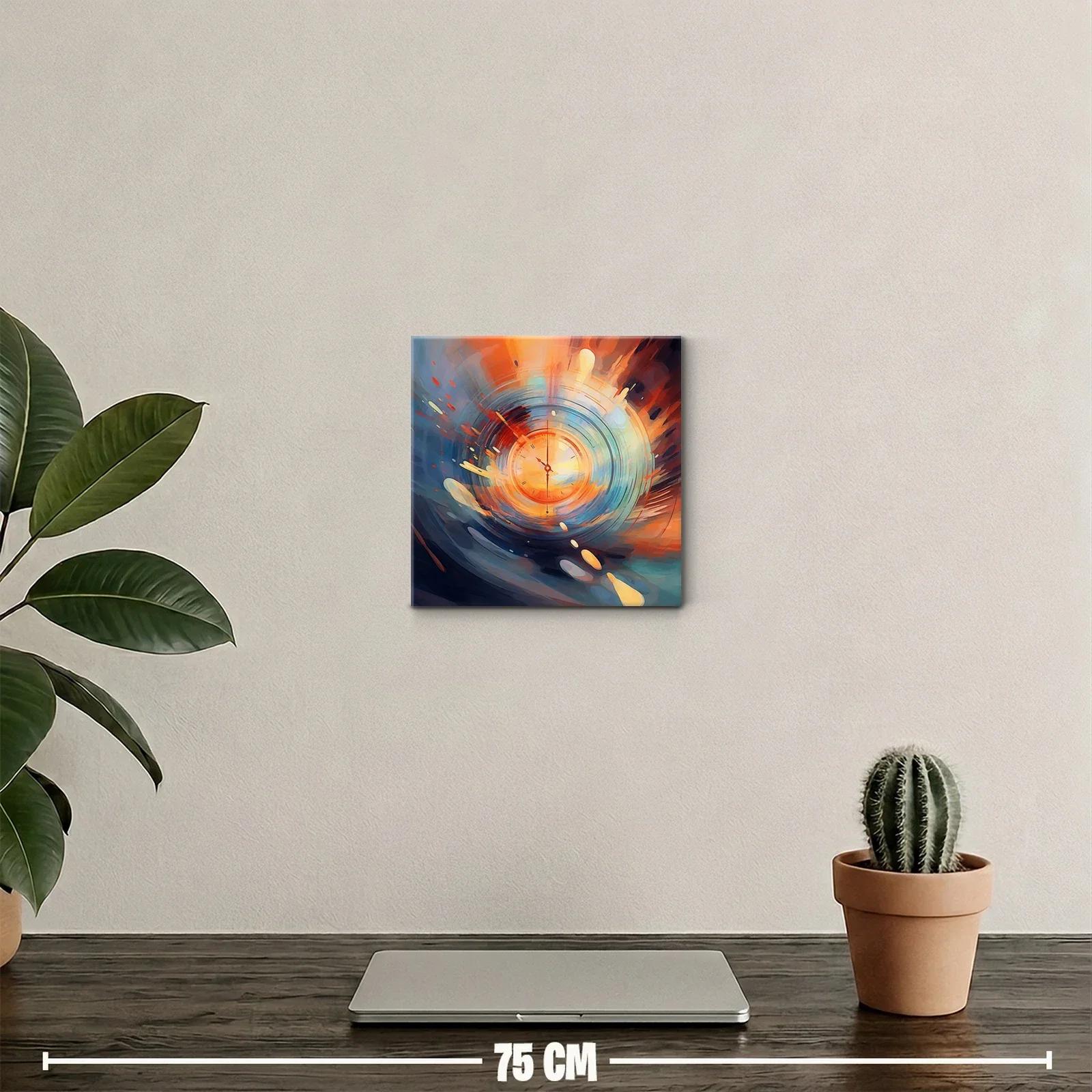 Cuadro dinámico con reloj en espiral de colores vibrantes — miniatura 2