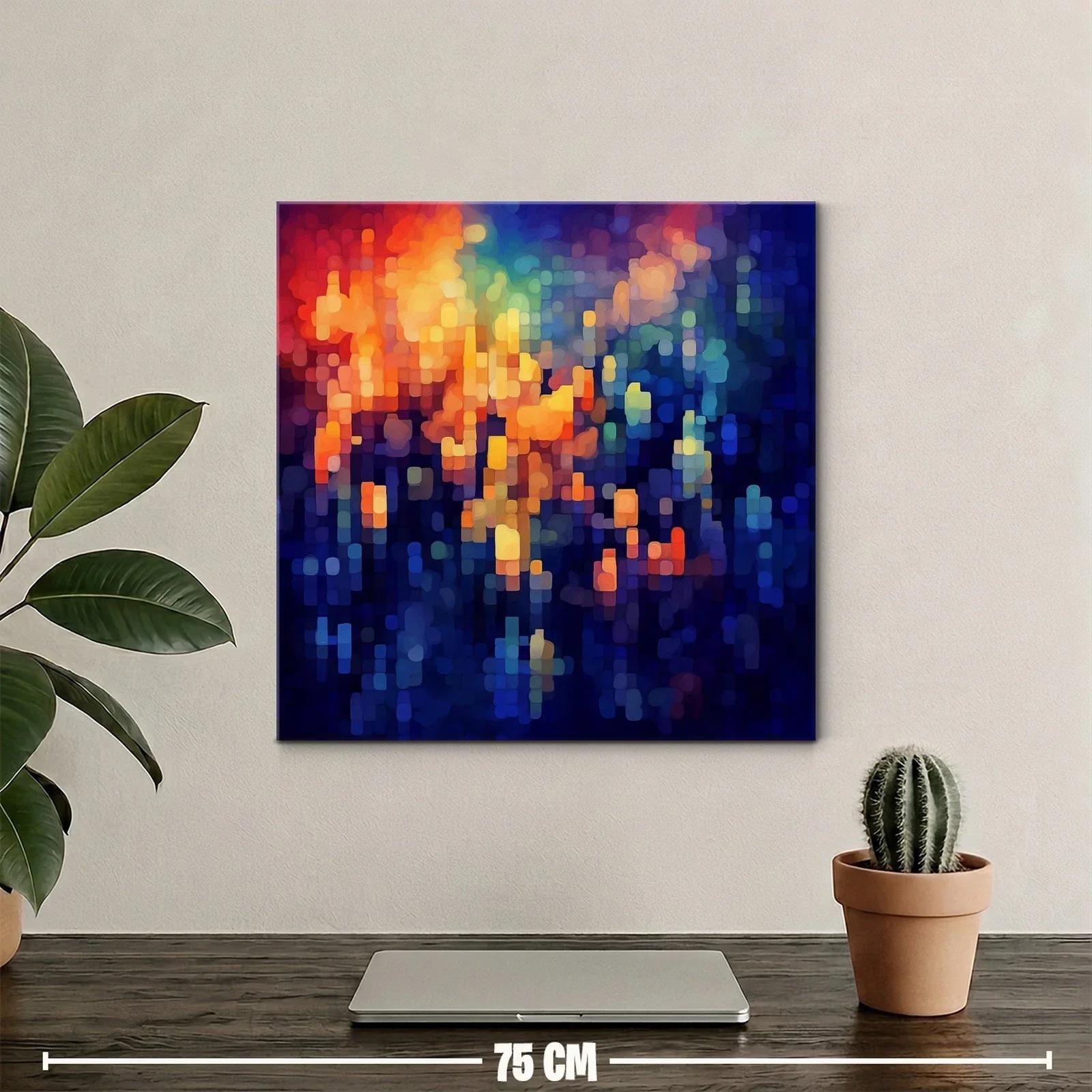 Cuadro Abstracto con Efecto Bokeh en Tonos Vibrantes — miniatura 2