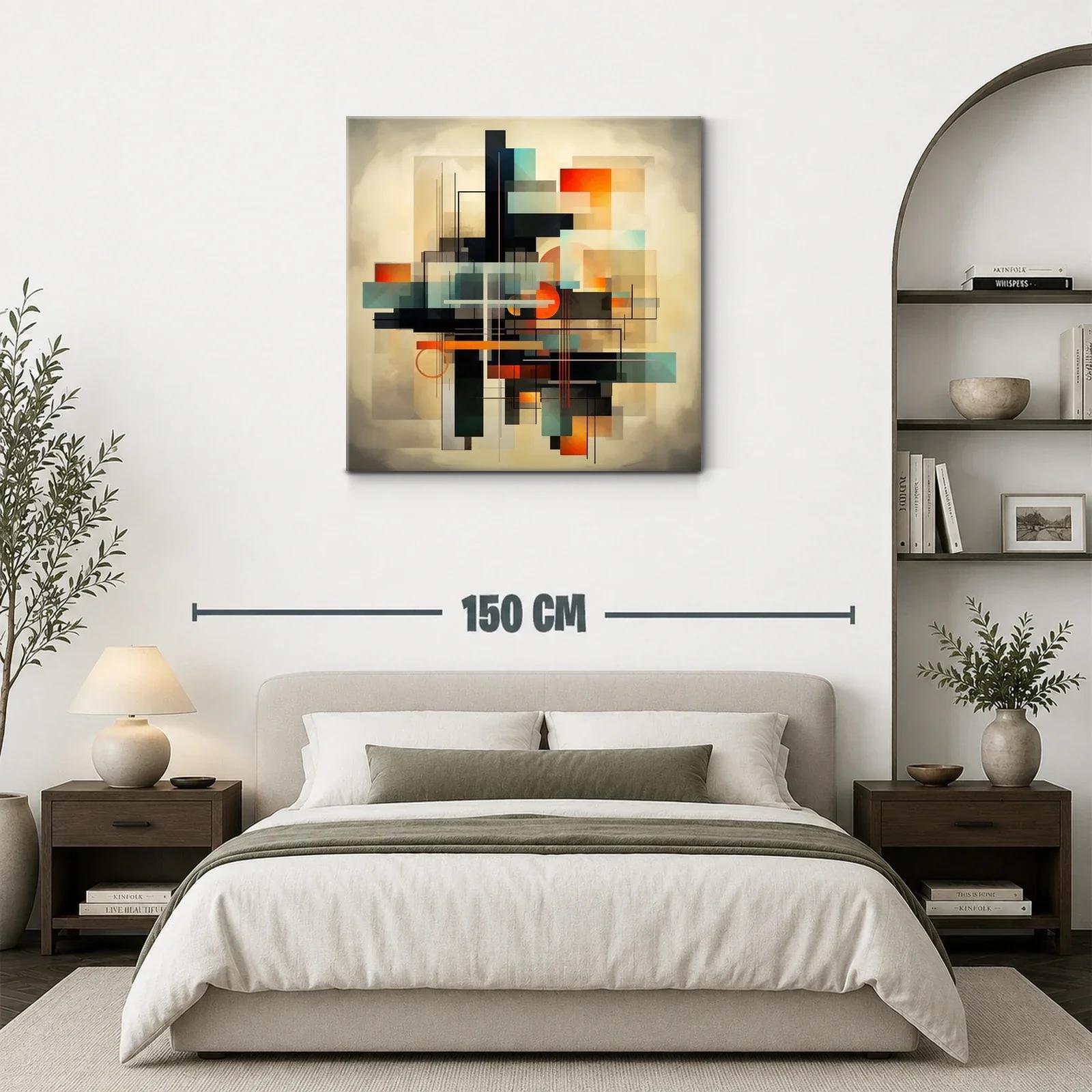 Composición abstracta con formas geométricas y tonos cálidos — miniatura 3