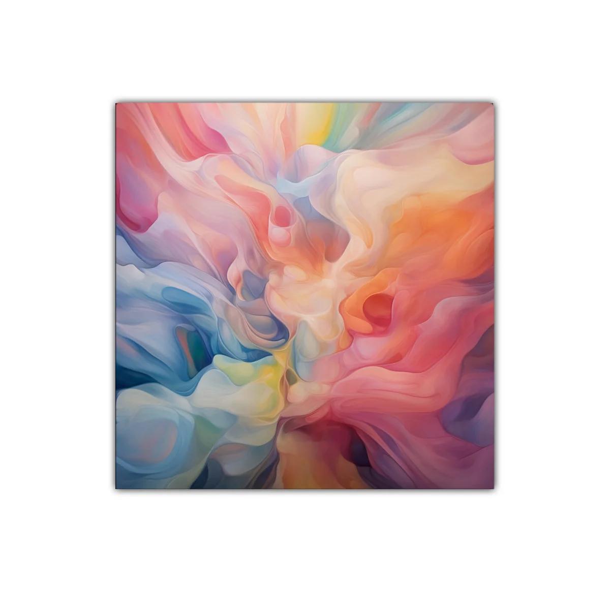 Cuadro abstracto con formas fluidas y colores vibrantes — imagen principal
