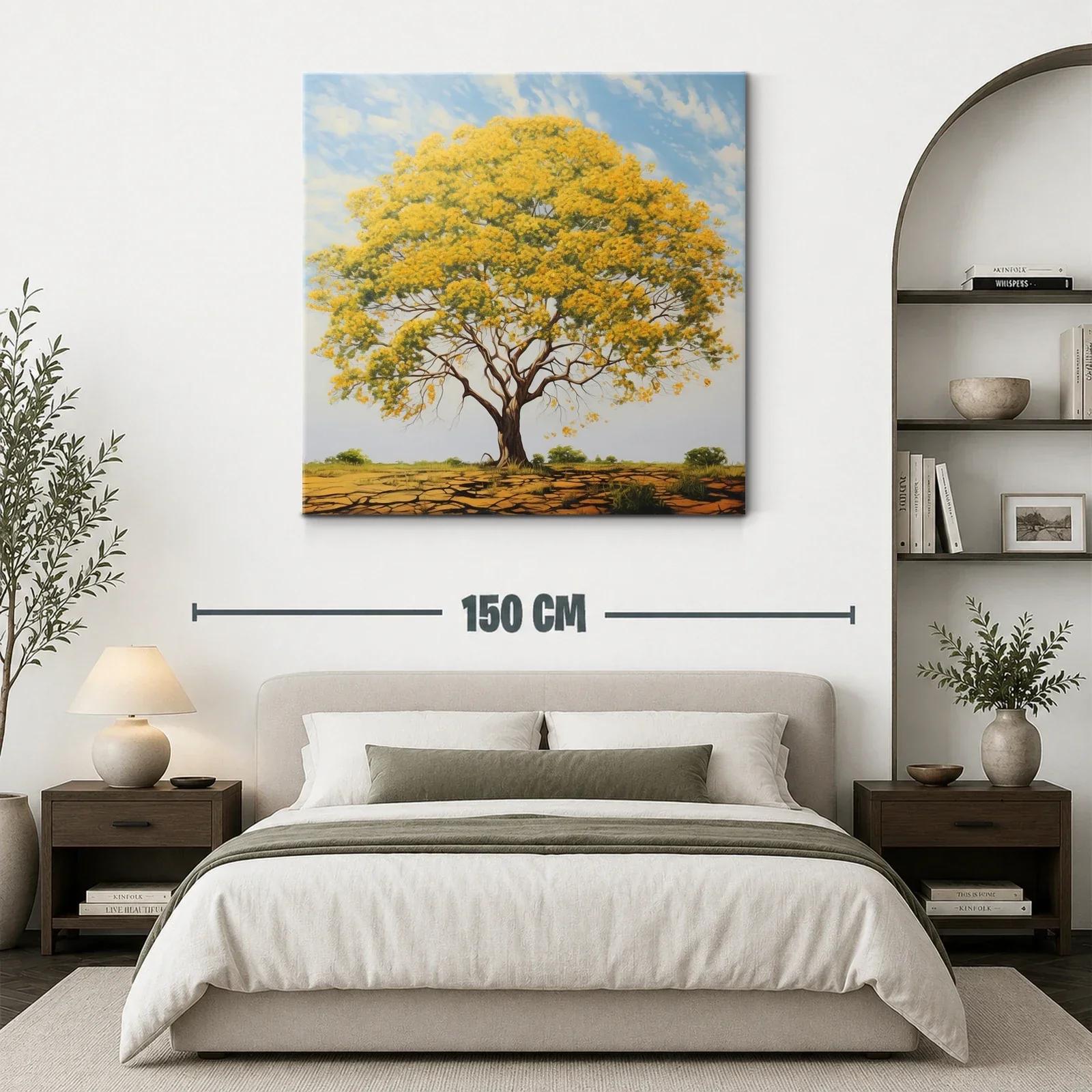 Árbol Dorado en Paisaje Cálido y Sereno — miniatura 3
