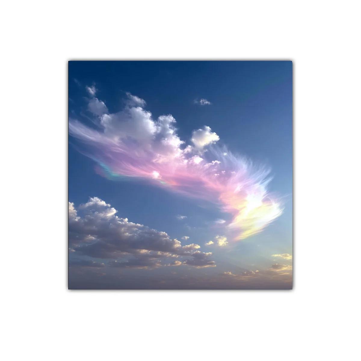 Cielo etéreo con nubes en tonos pastel y azul profundo — imagen principal