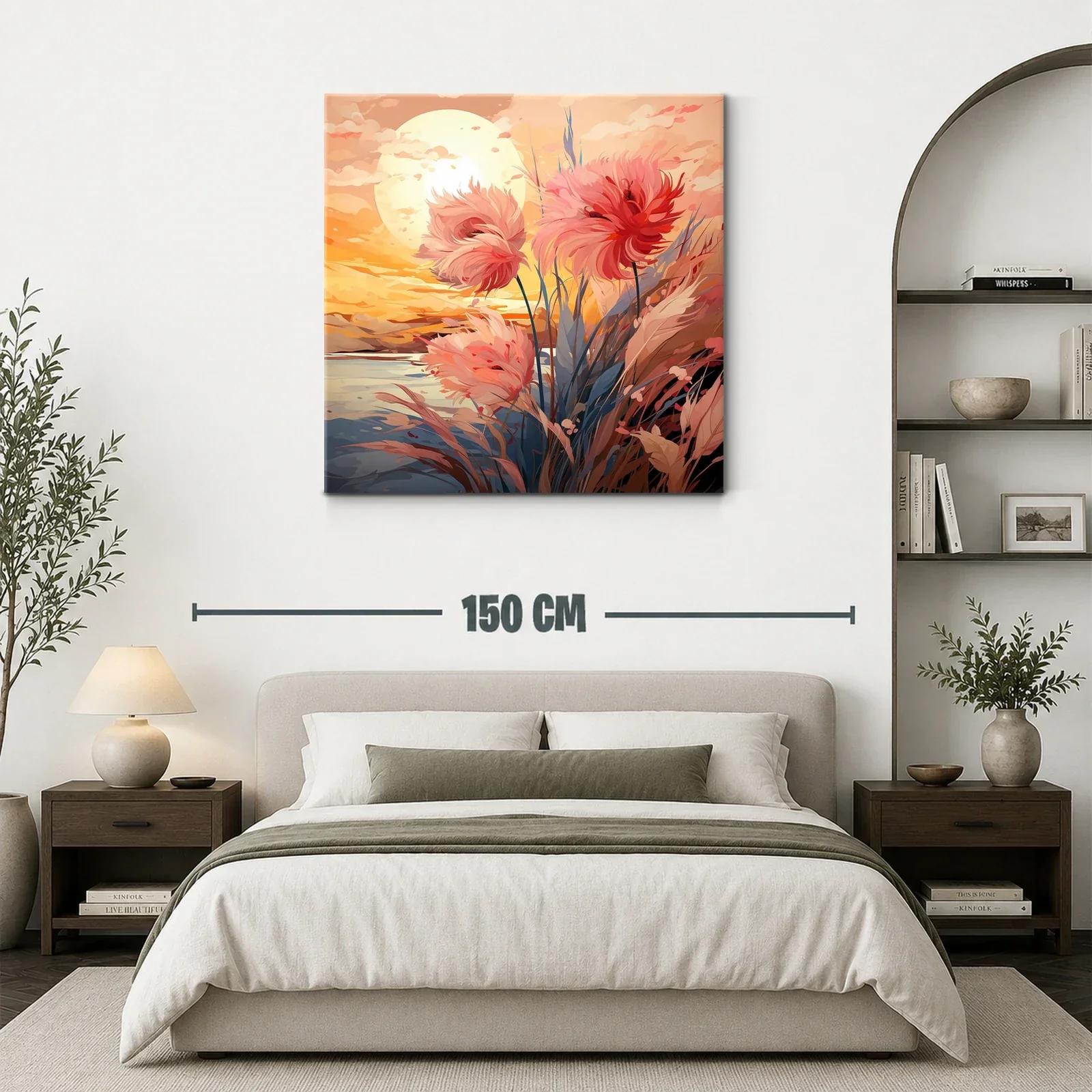 Flores en atardecer con tonos cálidos y suaves — miniatura 3