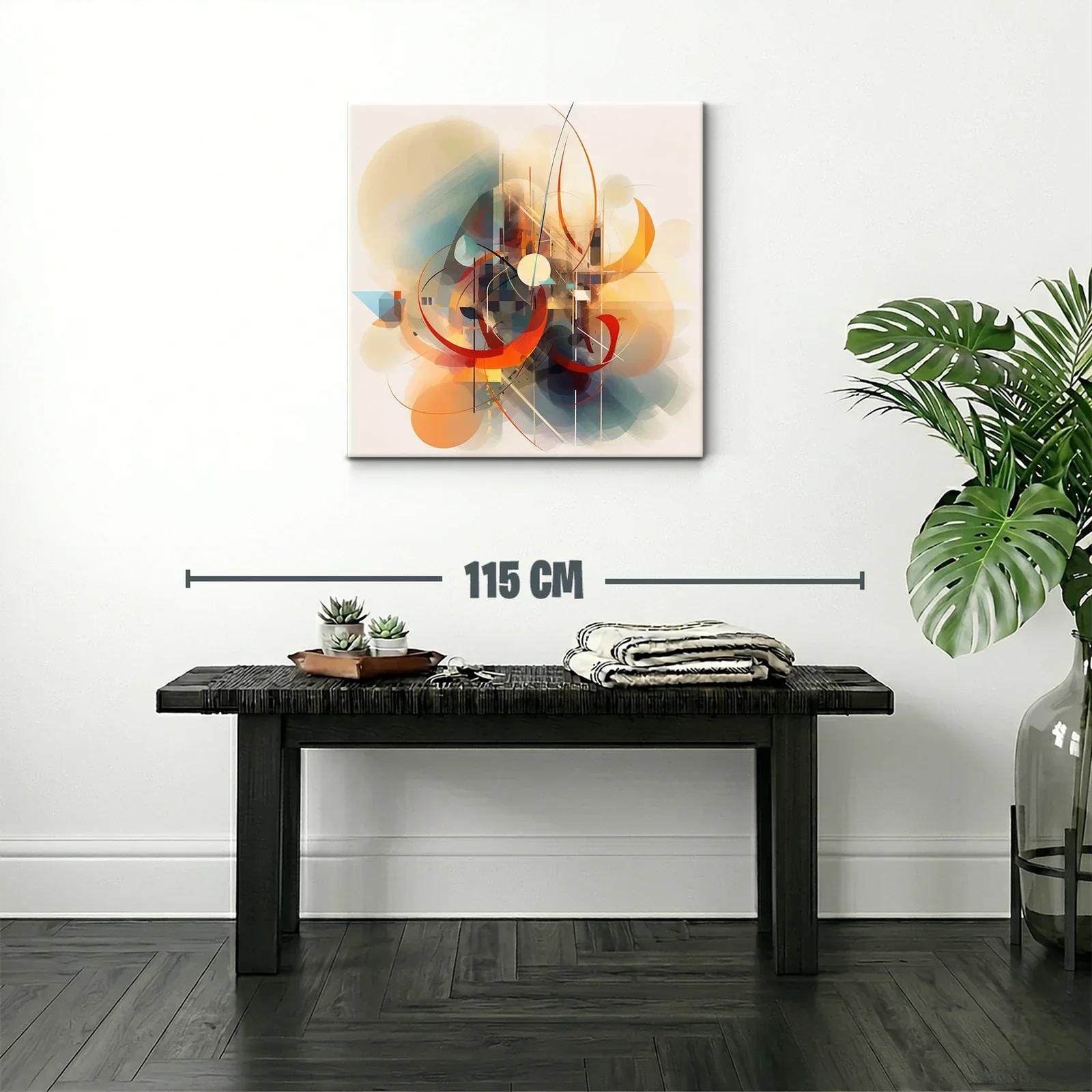 Composición abstracta con tonos cálidos y formas dinámicas — miniatura 2