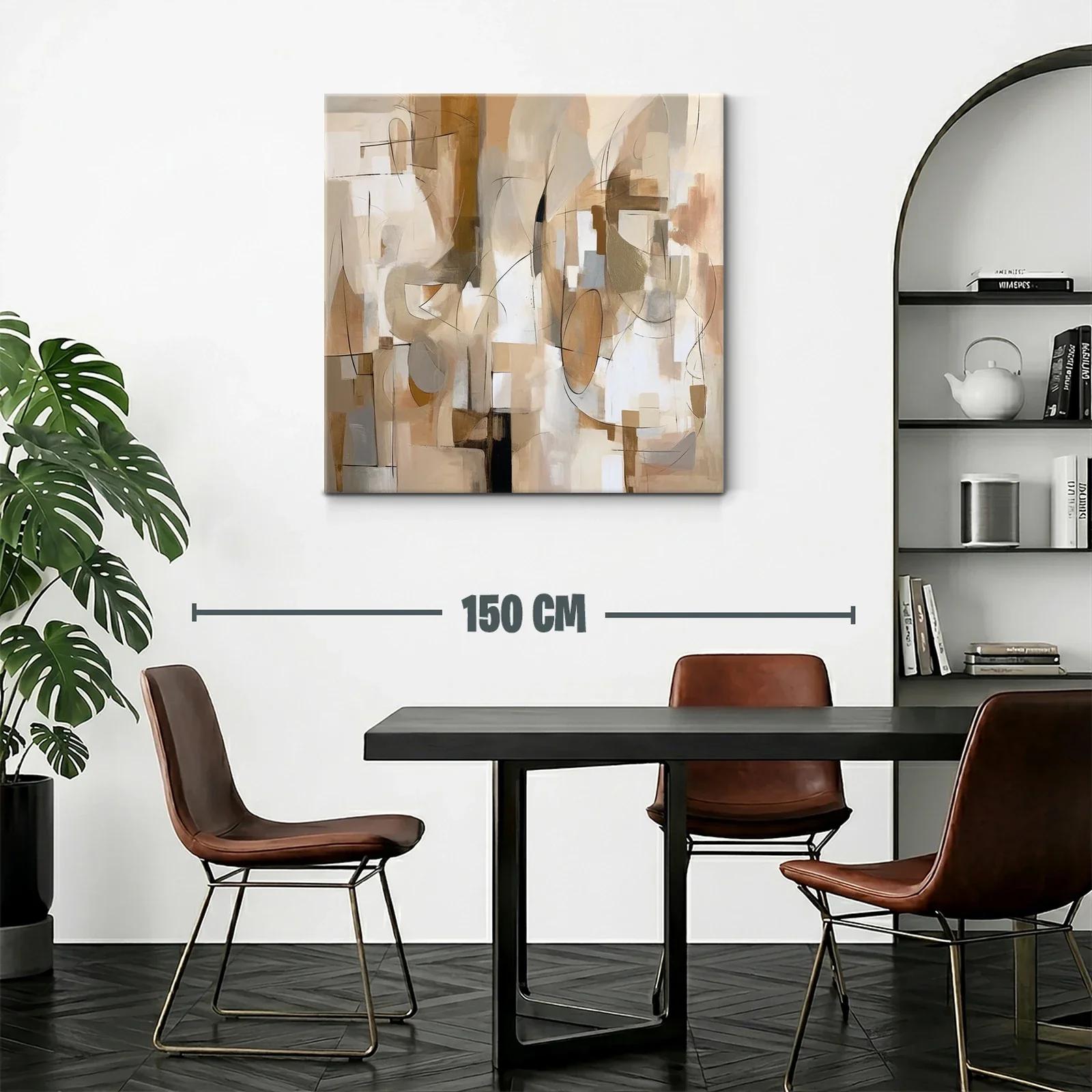 Composición abstracta en tonos cálidos y neutros — miniatura 2