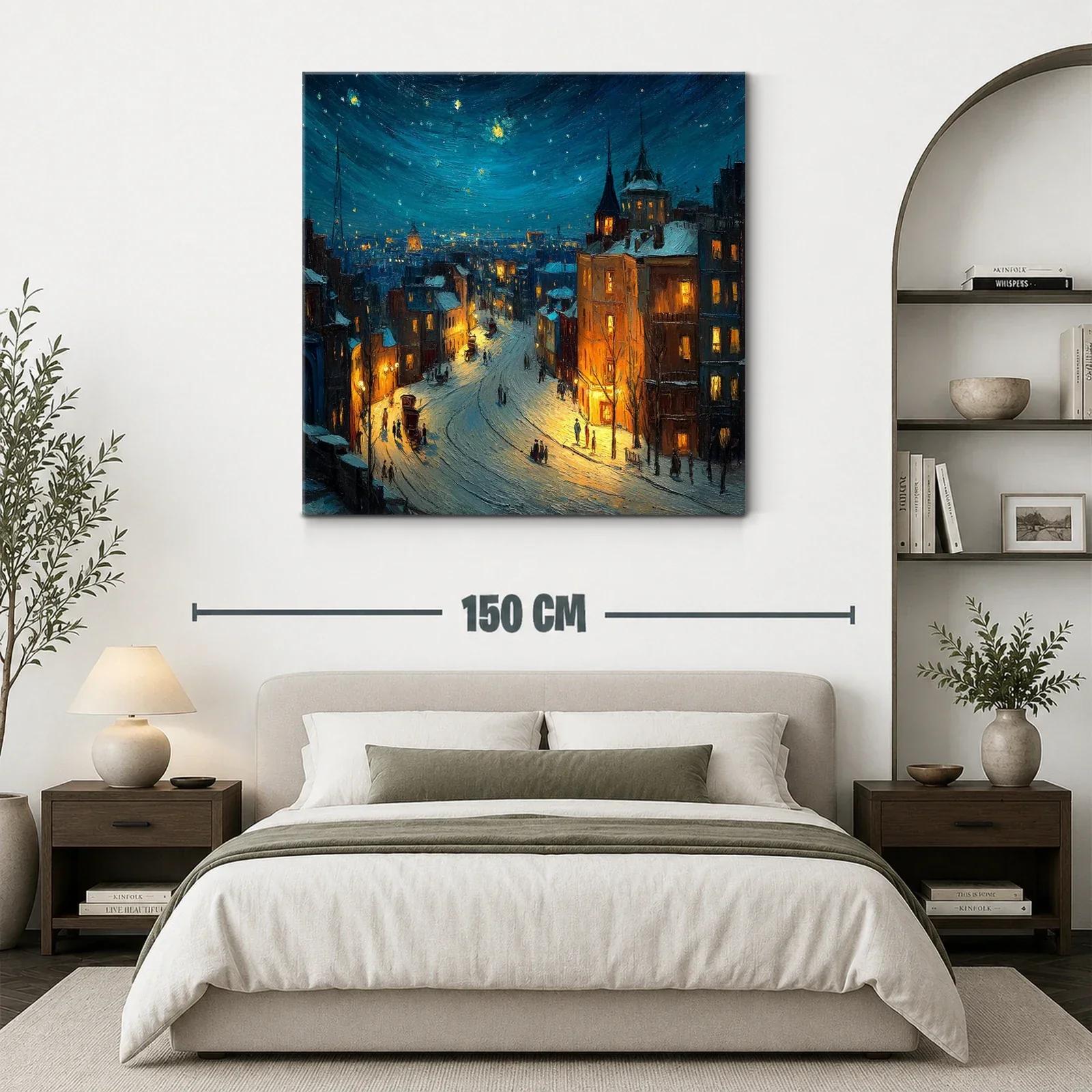 Atardecer nocturno en ciudad con luces cálidas — miniatura 3