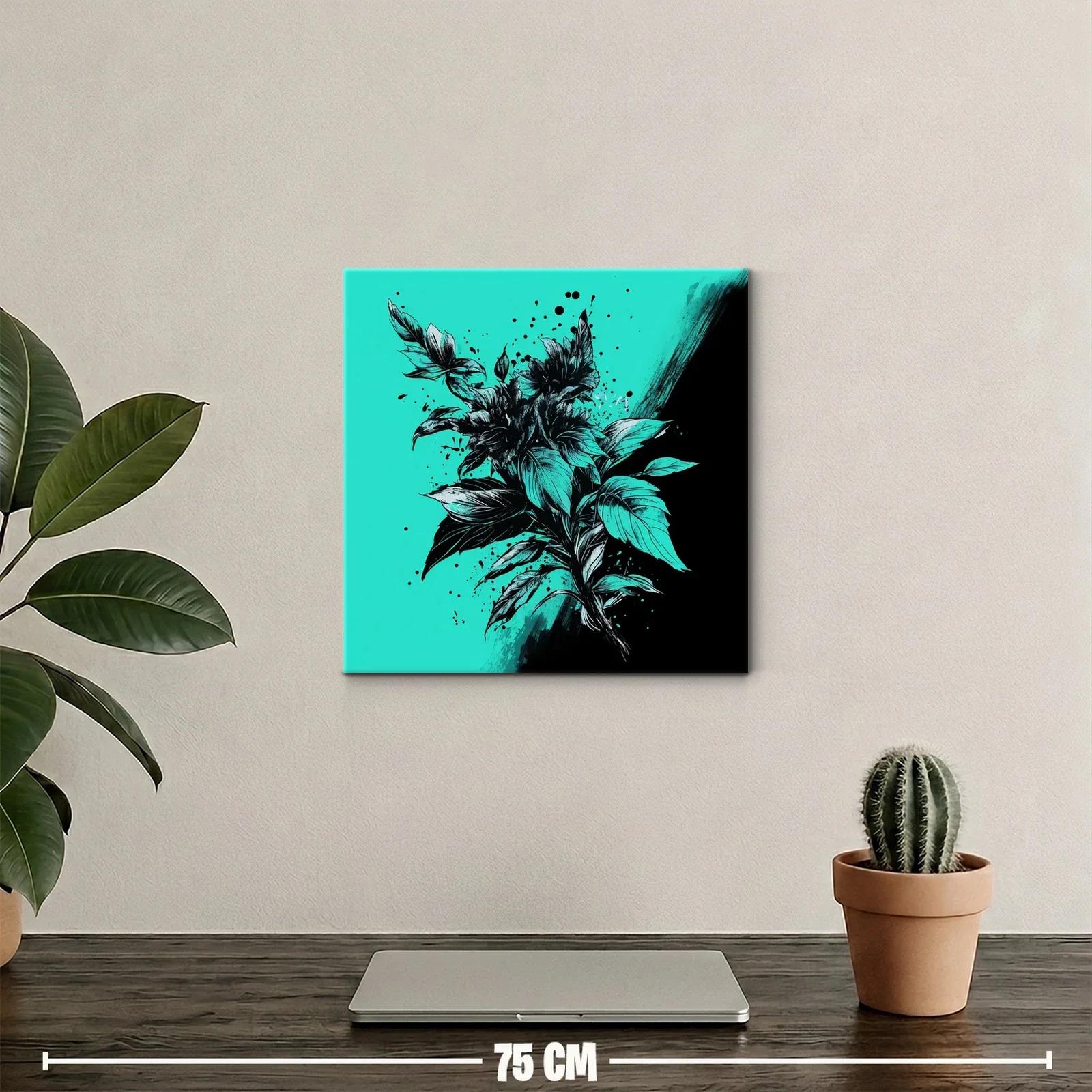 Flor expresiva en contraste vibrante y negro intenso — miniatura 2