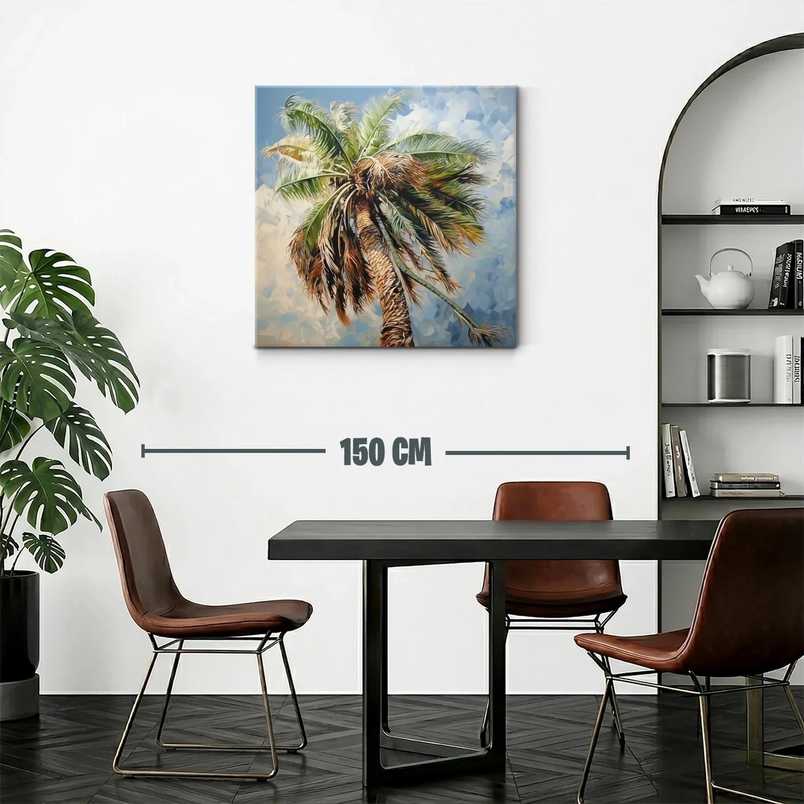 Palmera soleada con cielo azul brillante — miniatura 2