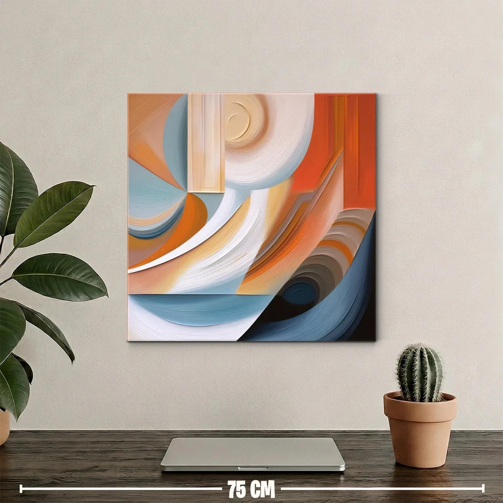 Composición abstracta con formas curvas y tonos cálidos — miniatura 2