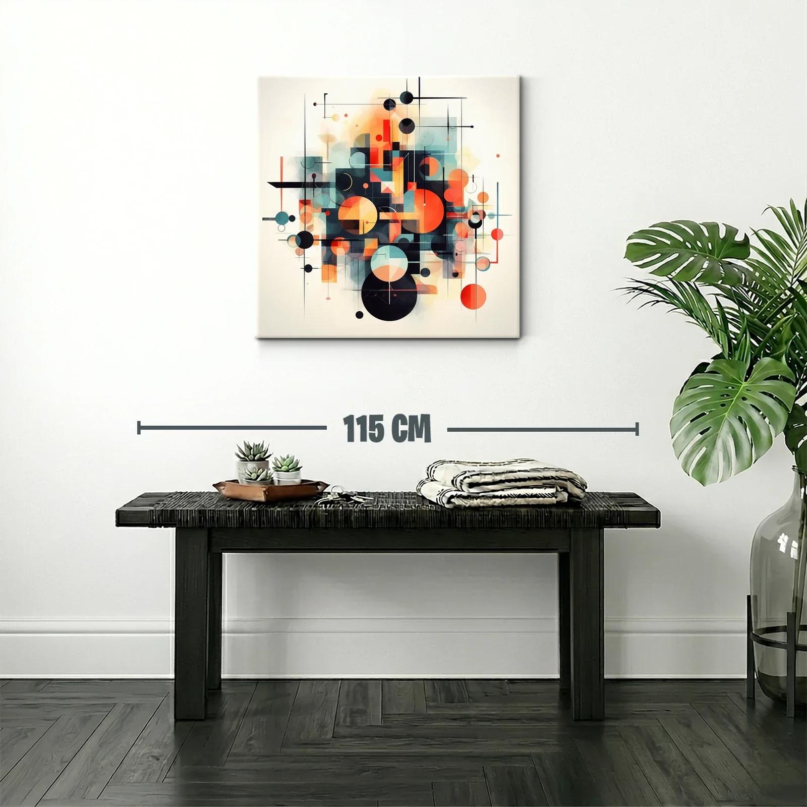 Composición abstracta con formas geométricas y tonos cálidos — miniatura 2