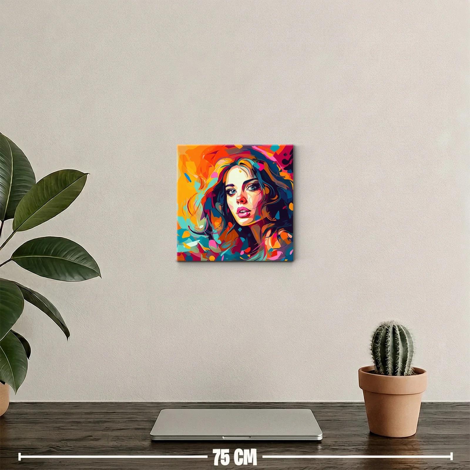 Retrato femenino vibrante con explosión de colores vivos — miniatura 2