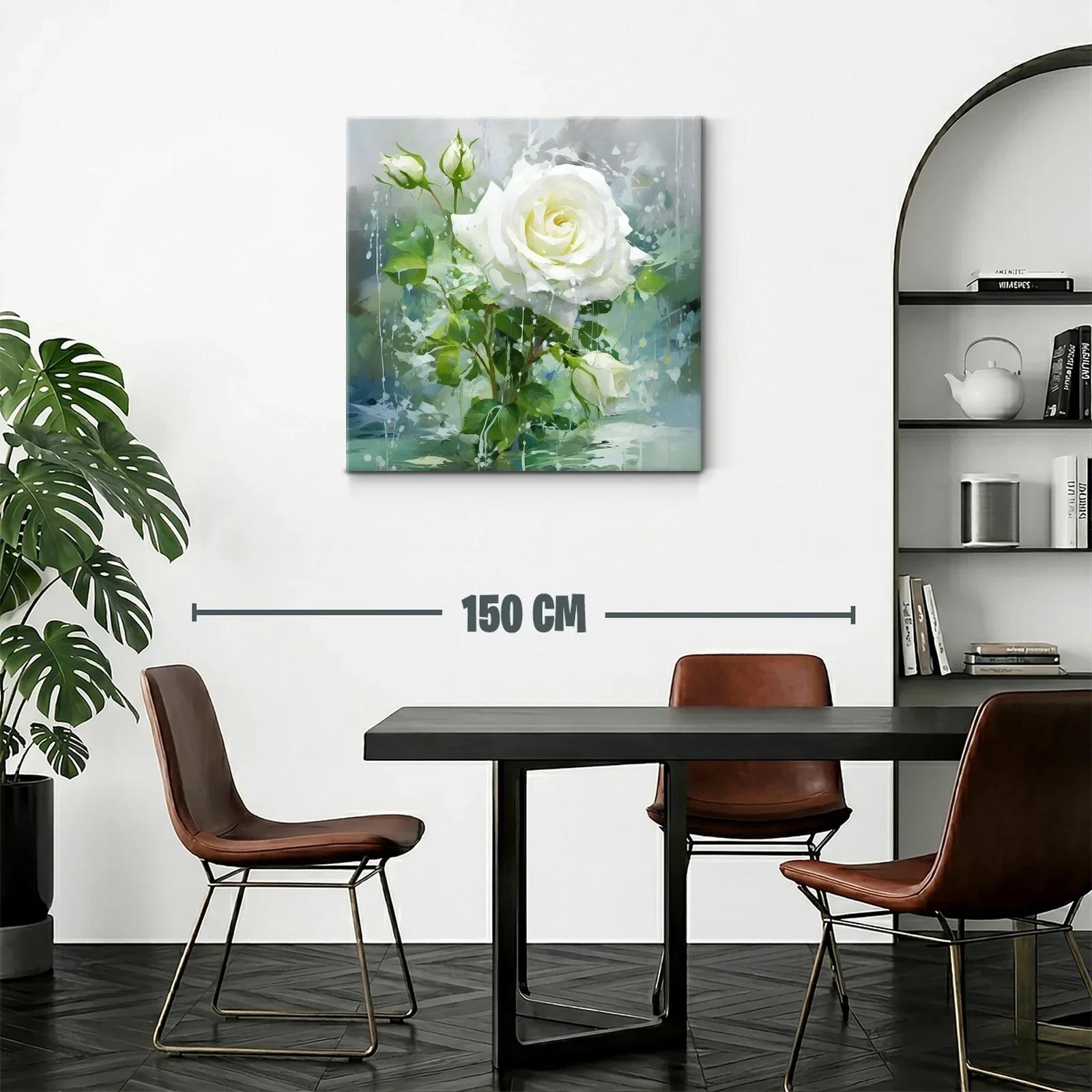 Rosa blanca en delicado encuadre de naturaleza serena — miniatura 2