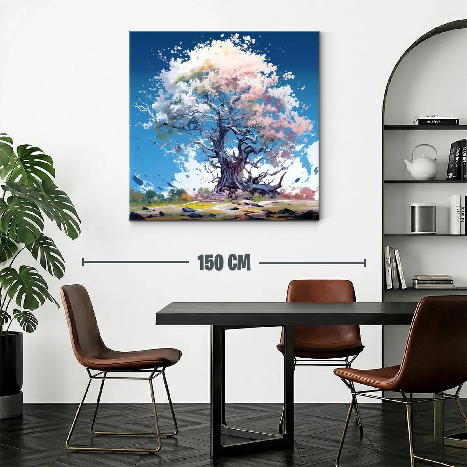 Árbol mágico en tonos suaves y cielo azul profundo — miniatura 2