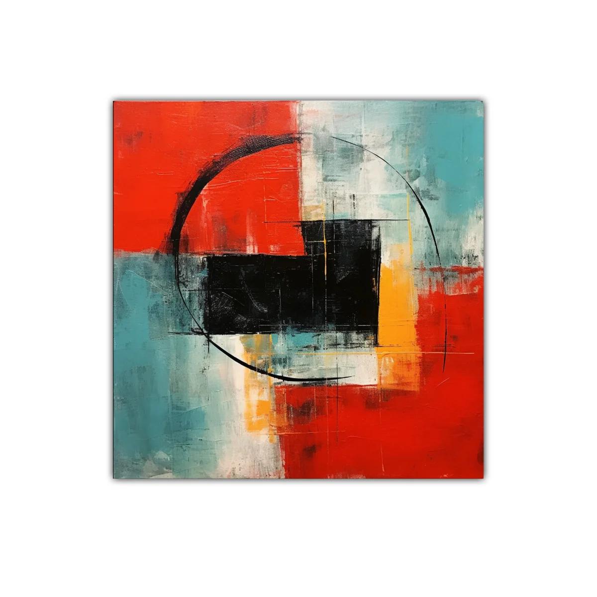 Cuadro abstracto con formas geométricas y colores vivos — imagen principal