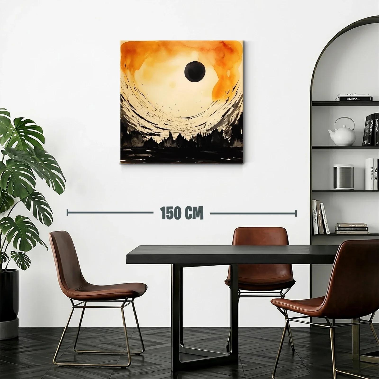 Atardecer abstracto con siluetas y cielo dramático — miniatura 2