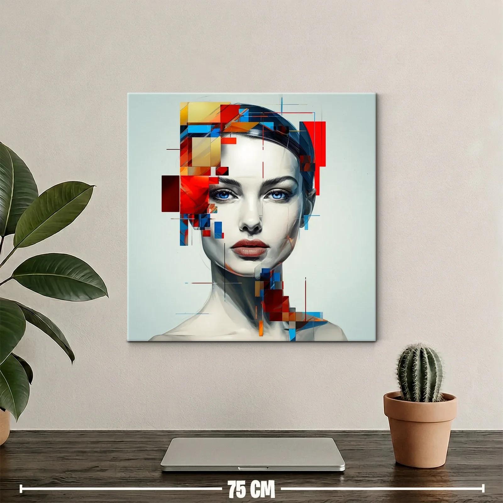 Retrato moderno con contrastes vibrantes y mirada intensa — miniatura 2