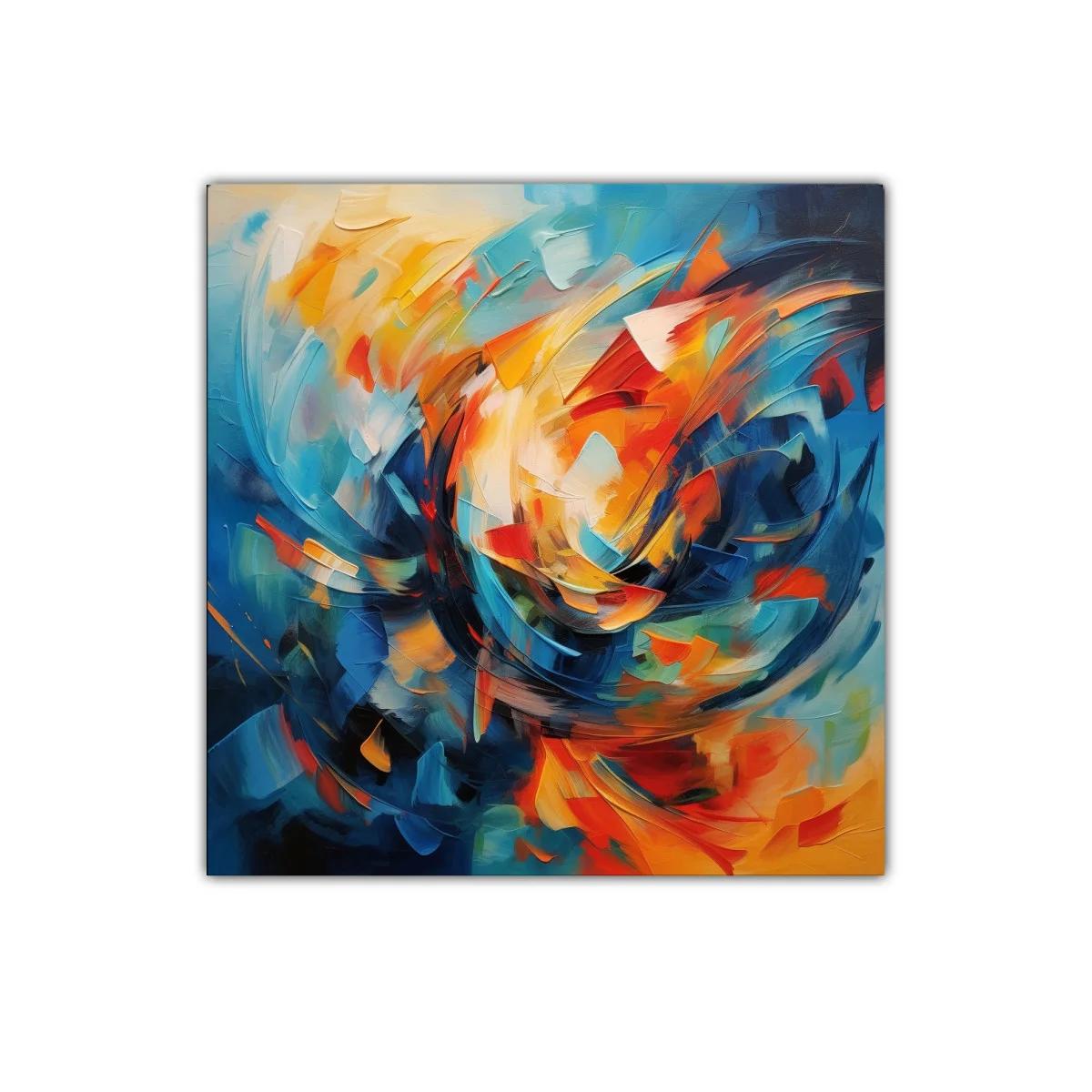 Cuadro abstracto con explosión de colores vibrantes — imagen principal