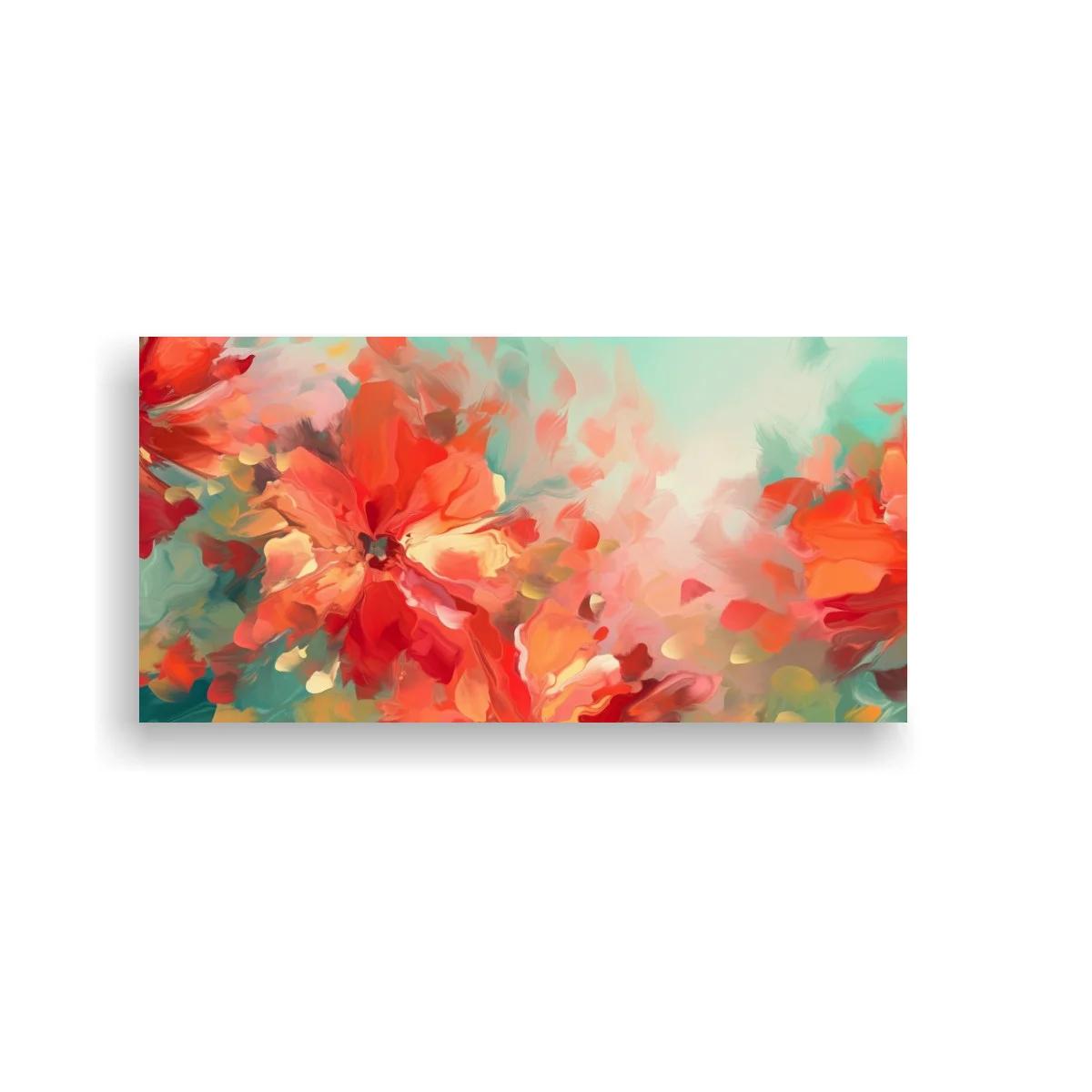 Cuadro flores rojas con fondo difuminado — imagen principal