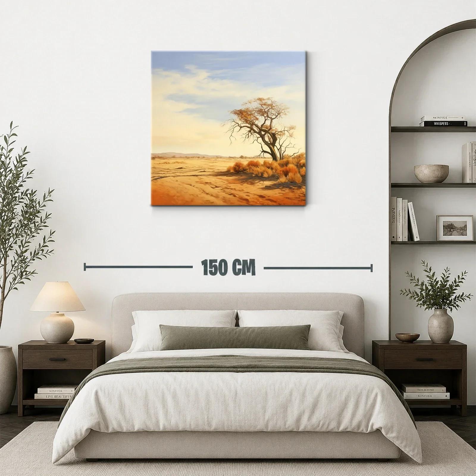 Paisaje sereno con árbol solitario en tonos cálidos — miniatura 3