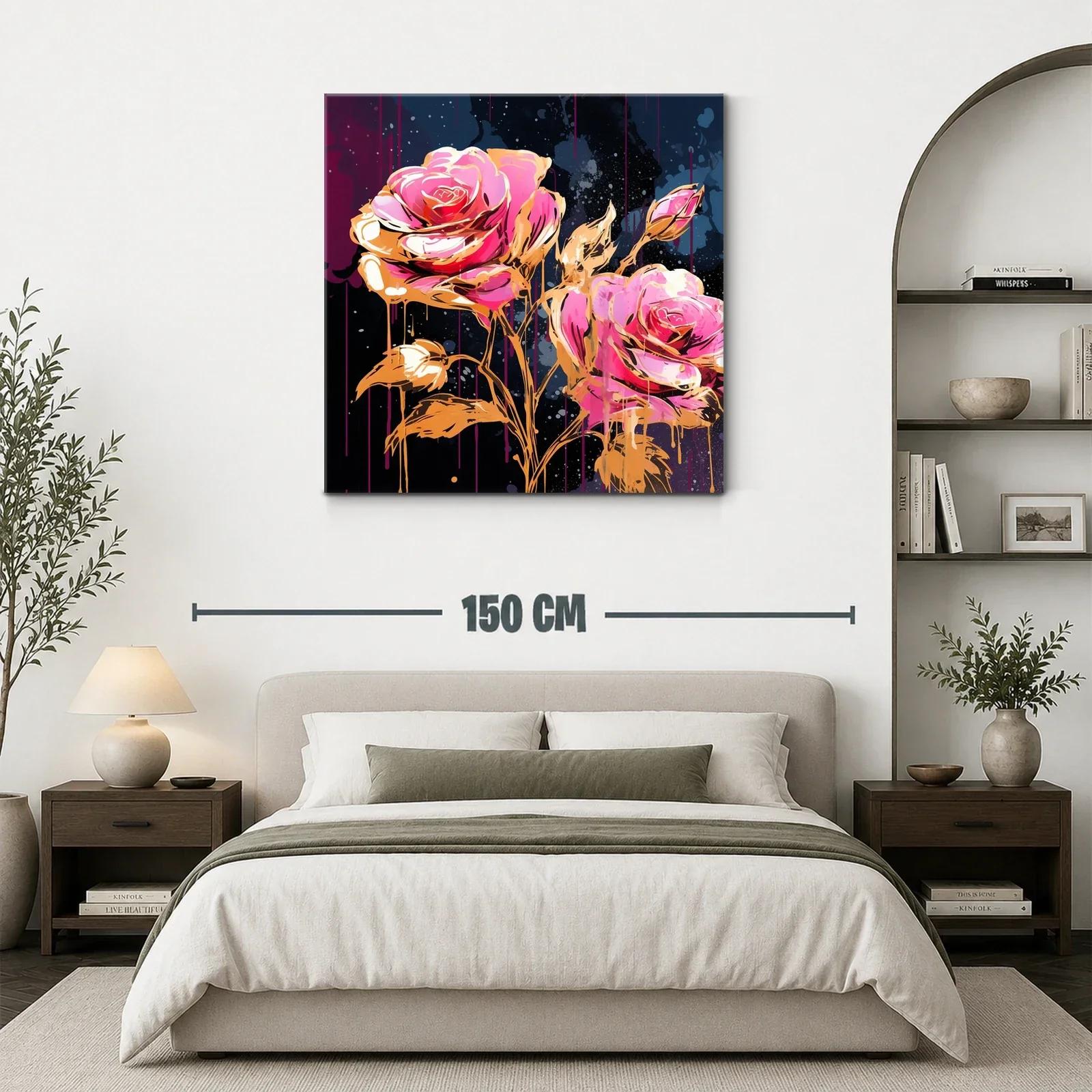 Rosas vibrantes en tonos dorados y rosas intensos — miniatura 3