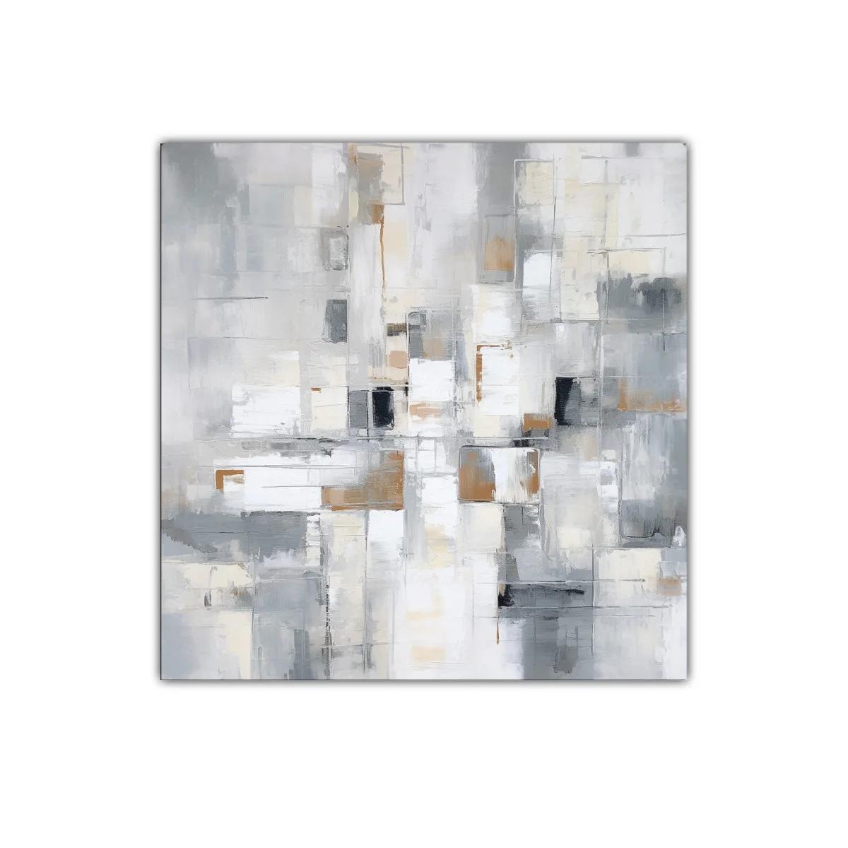 Composición abstracta en tonos neutros y cálidos — imagen principal
