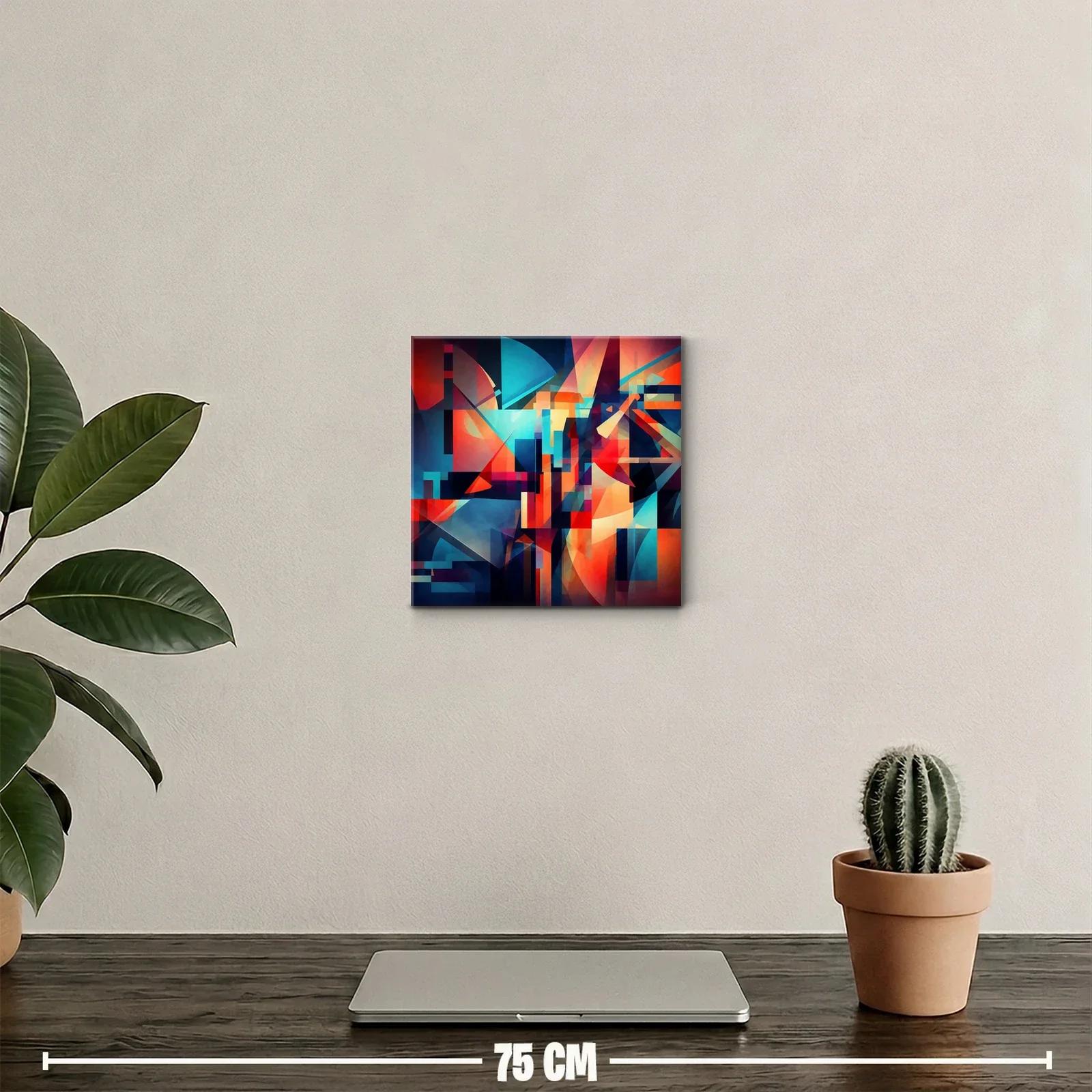 Composición abstracta con formas geométricas y colores vivos — miniatura 2