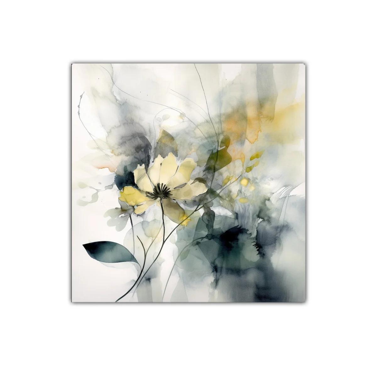 Cuadro floral acuarela en tonos suaves y difuminados — imagen principal