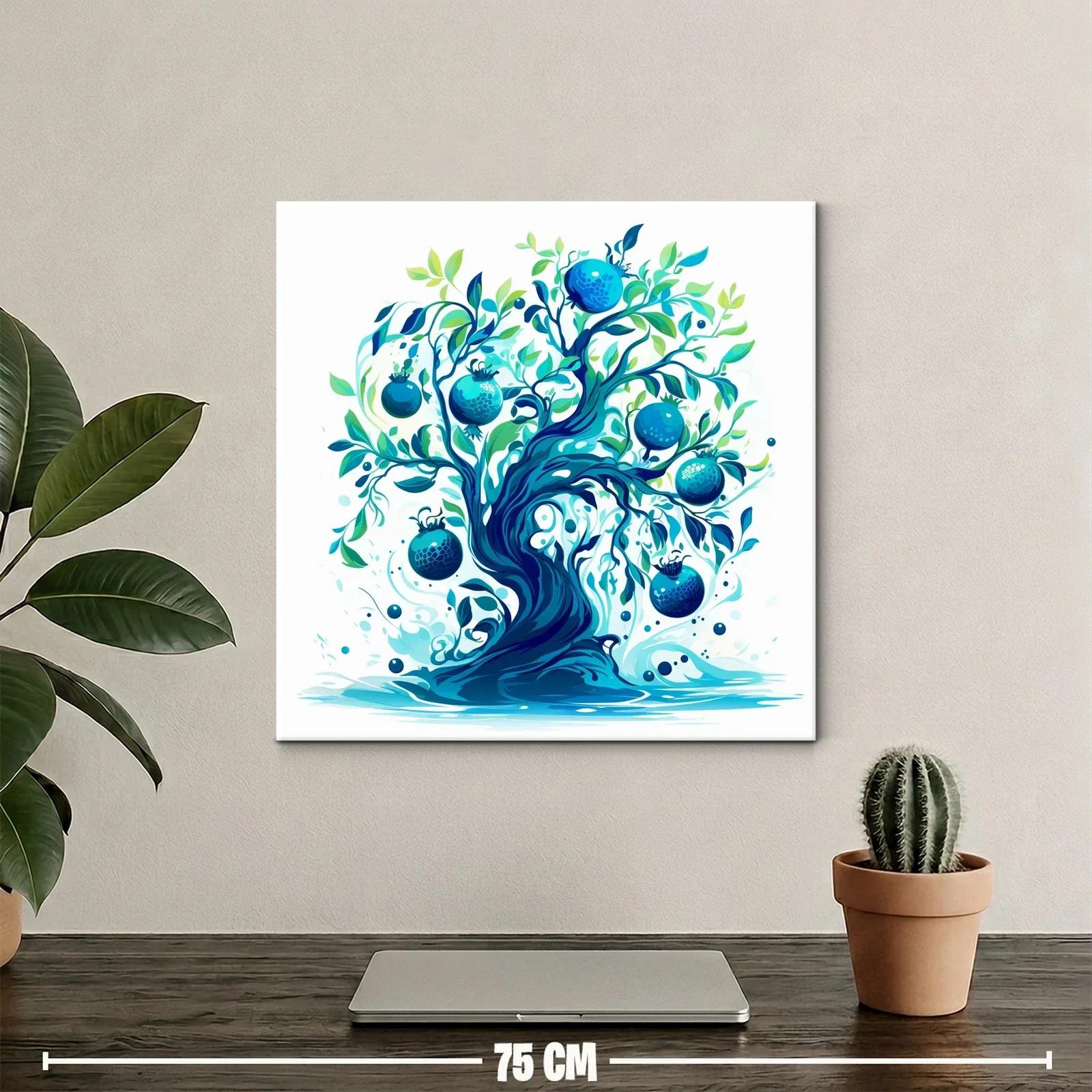 Árbol Azul con Granadas en Movimiento Natural — miniatura 2