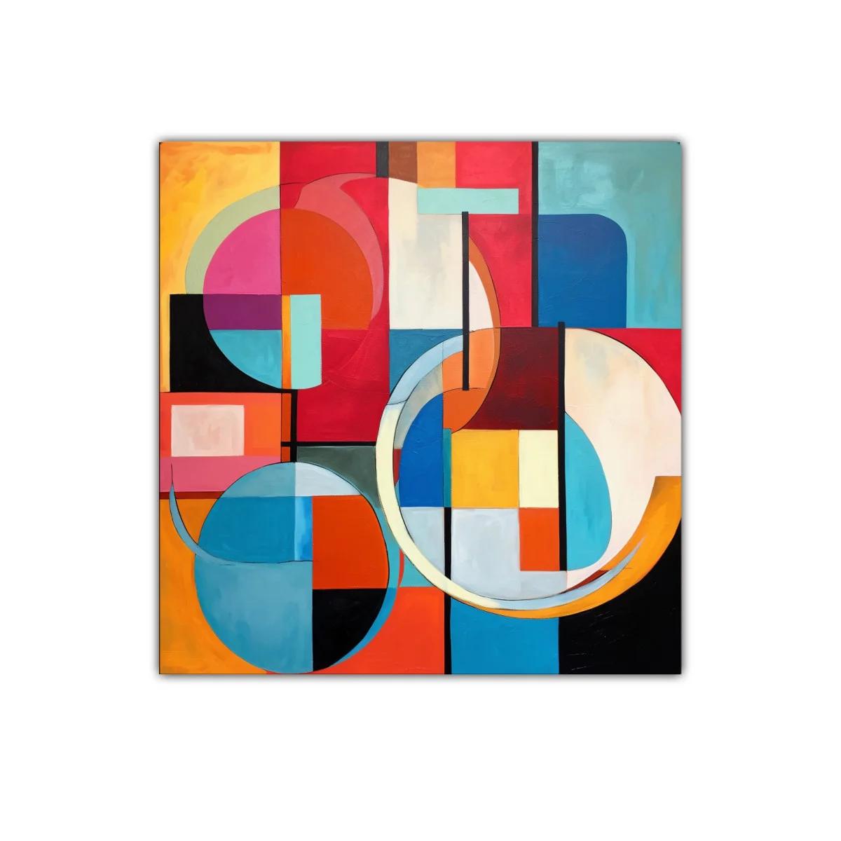 Cuadro abstracto con formas geométricas y vibrantes colores — imagen principal