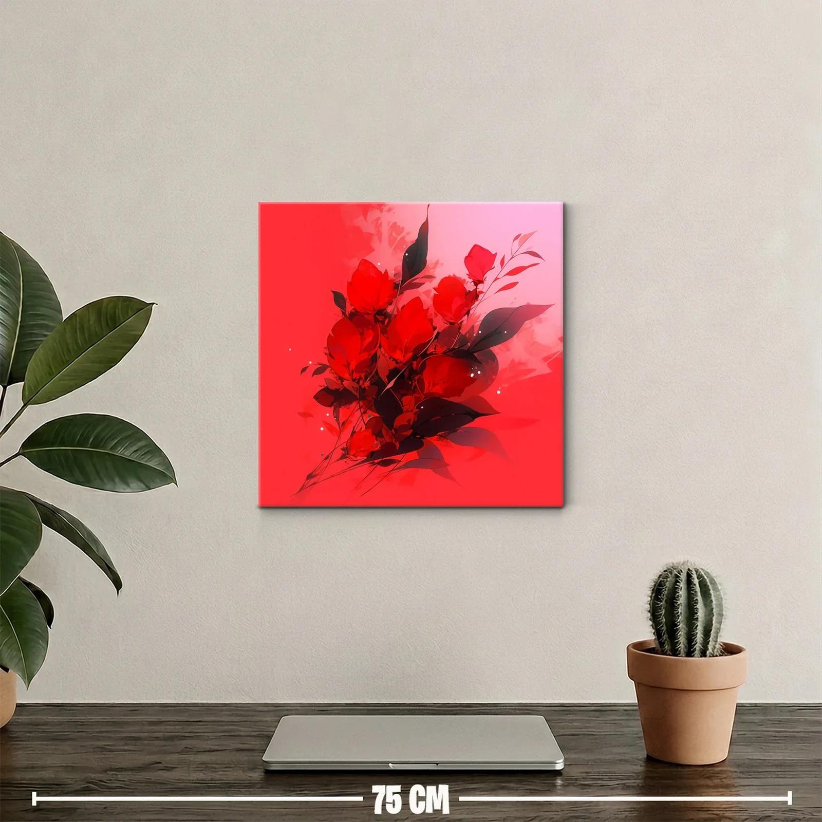Elegante composición floral con intensos tonos rojos y negros — miniatura 2