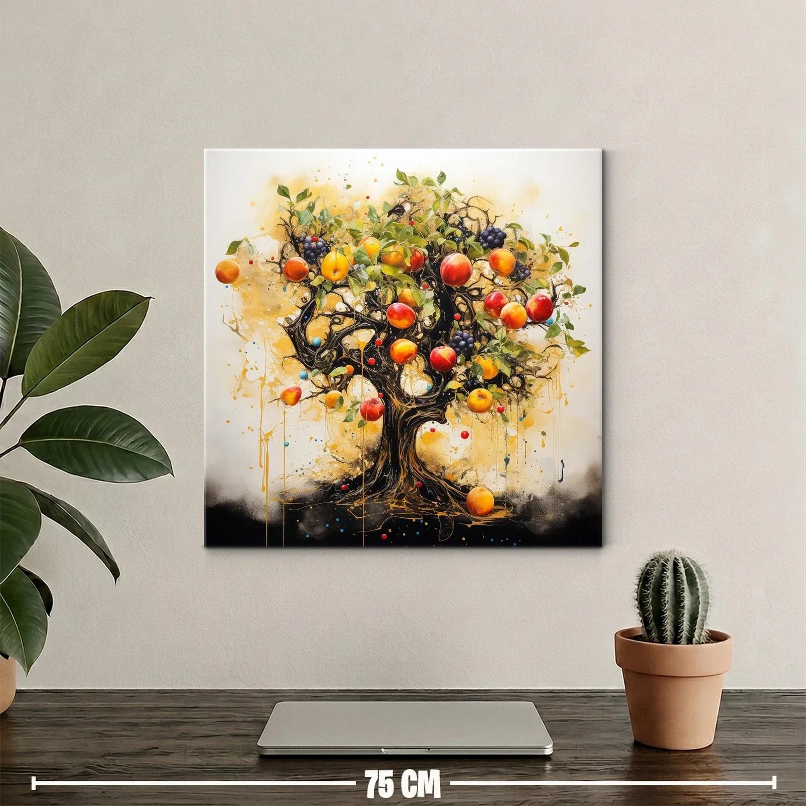 Árbol frutal exuberante con tonos cálidos y vibrantes — miniatura 2