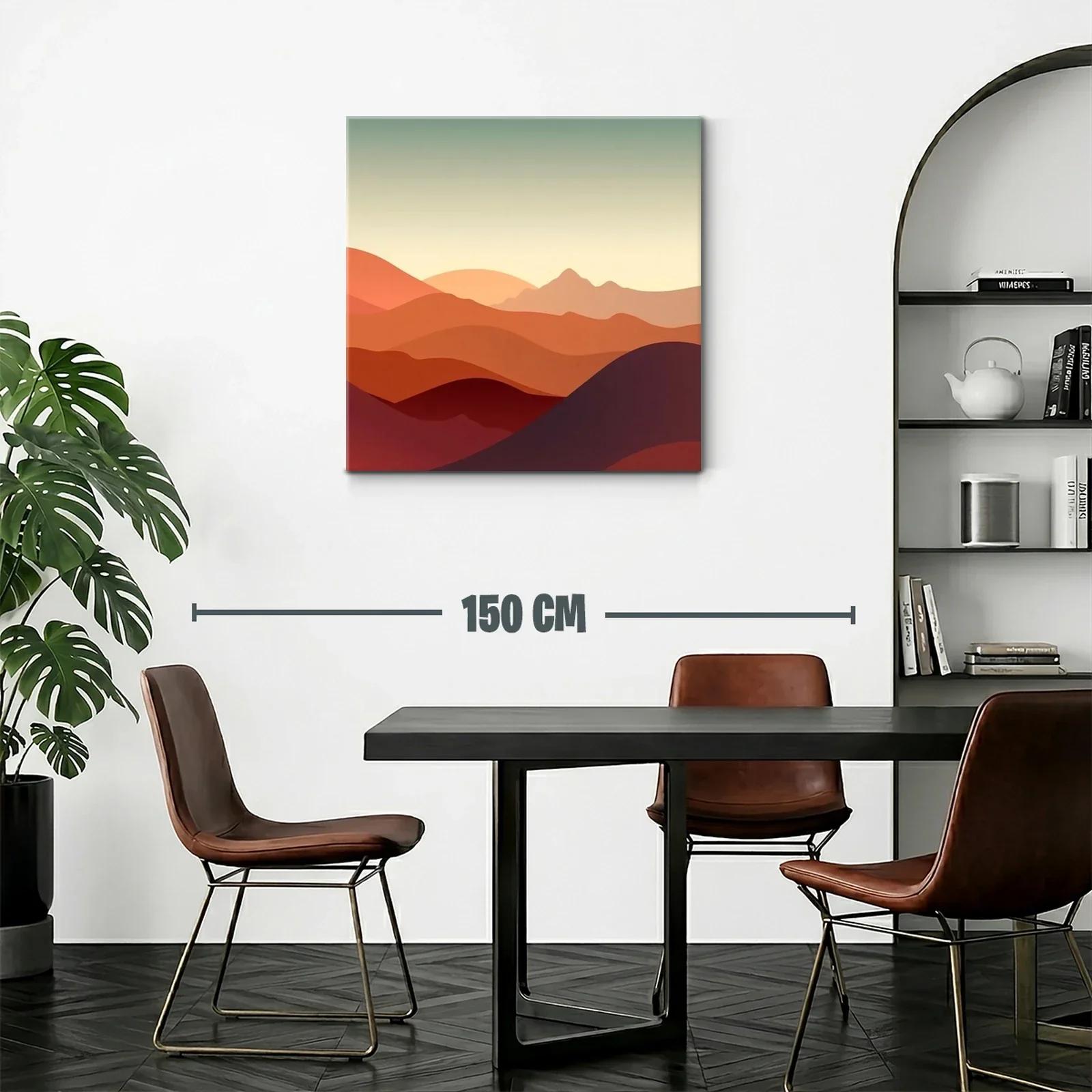 Paisaje abstracto de montañas en tonos cálidos — miniatura 2