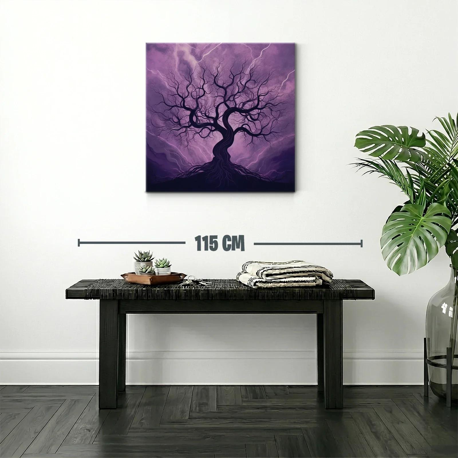 Árbol Sinuoso en Tonos Morados Intenso y Profundo — miniatura 2