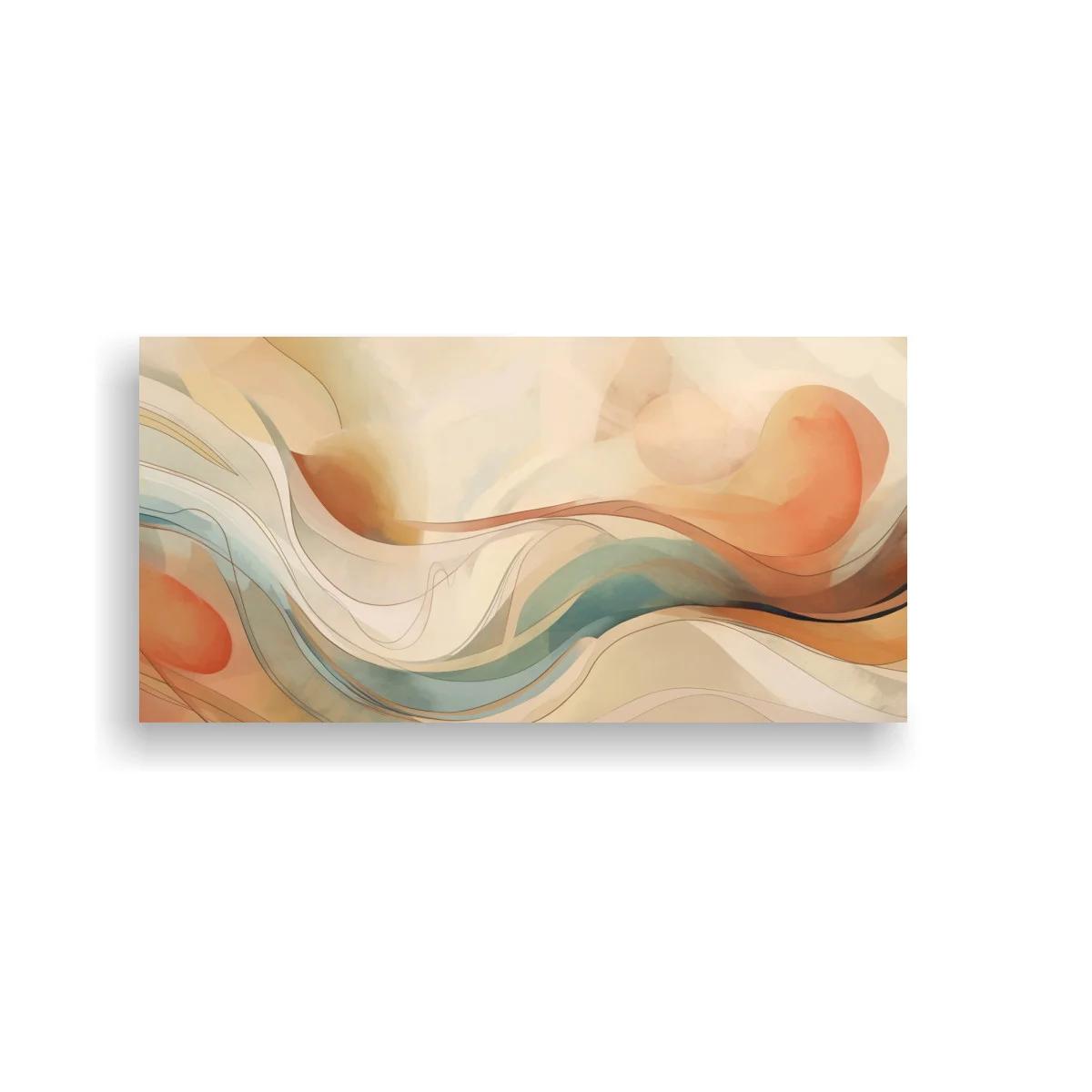Cuadro ondas abstractas con bandas sinuosas