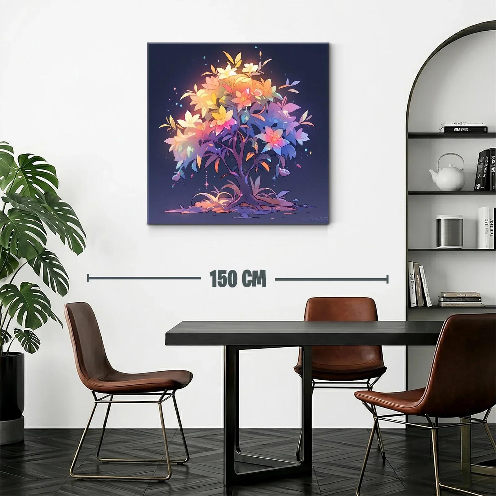Árbol mágico con flores luminosas y tonos pastel brillantes — miniatura 2