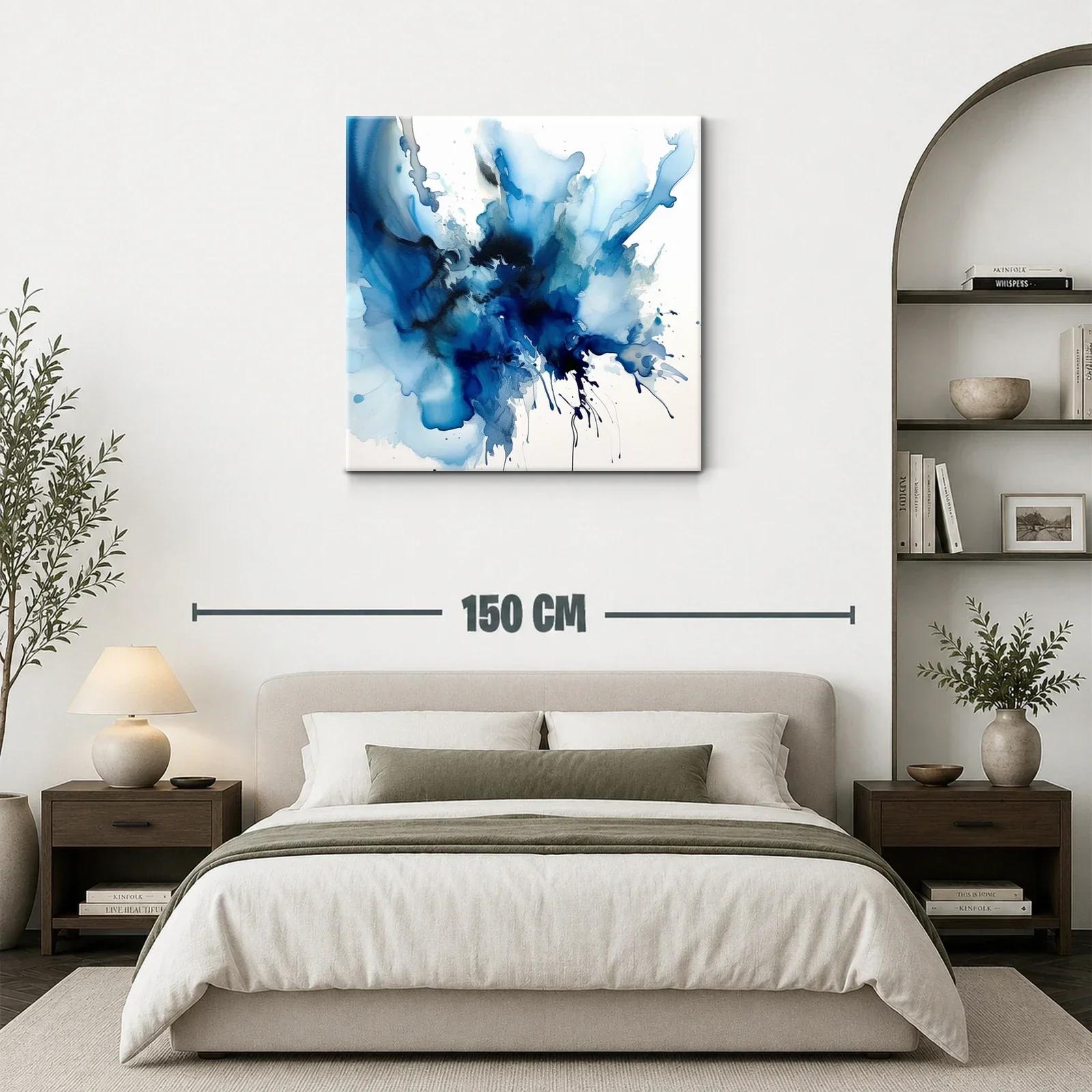 Diseño abstracto en intensos tonos azules y blancos — miniatura 3