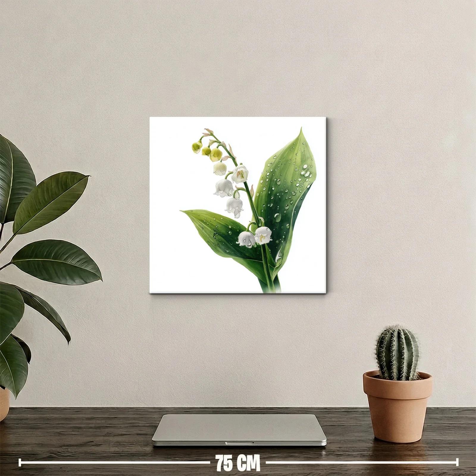 Elegancia natural de lirios de los valles con gotas de agua — miniatura 2