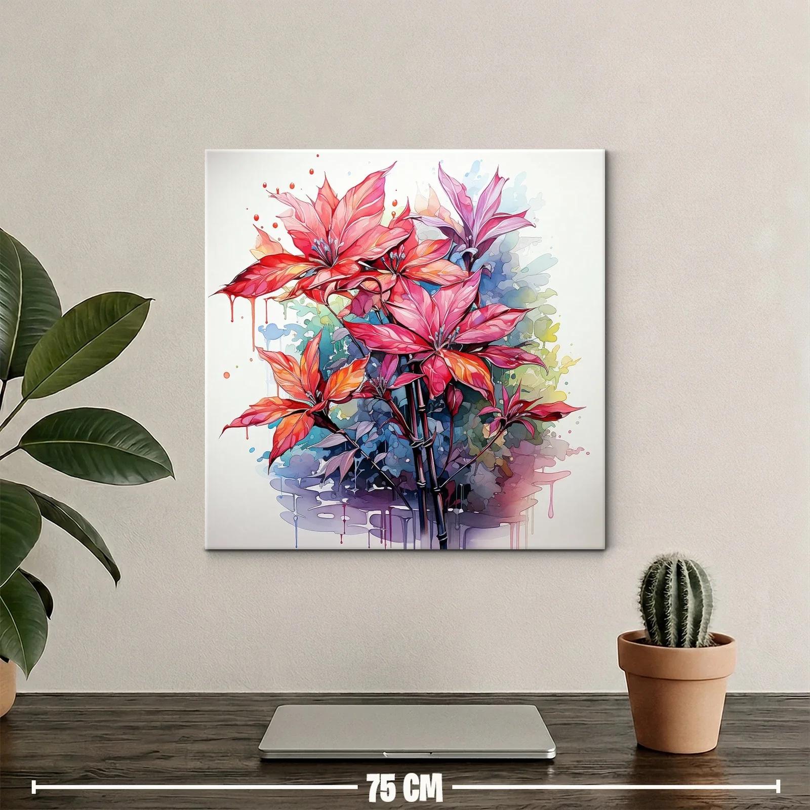 Flores vibrantes con tonos rojos y lilas detalles — miniatura 2